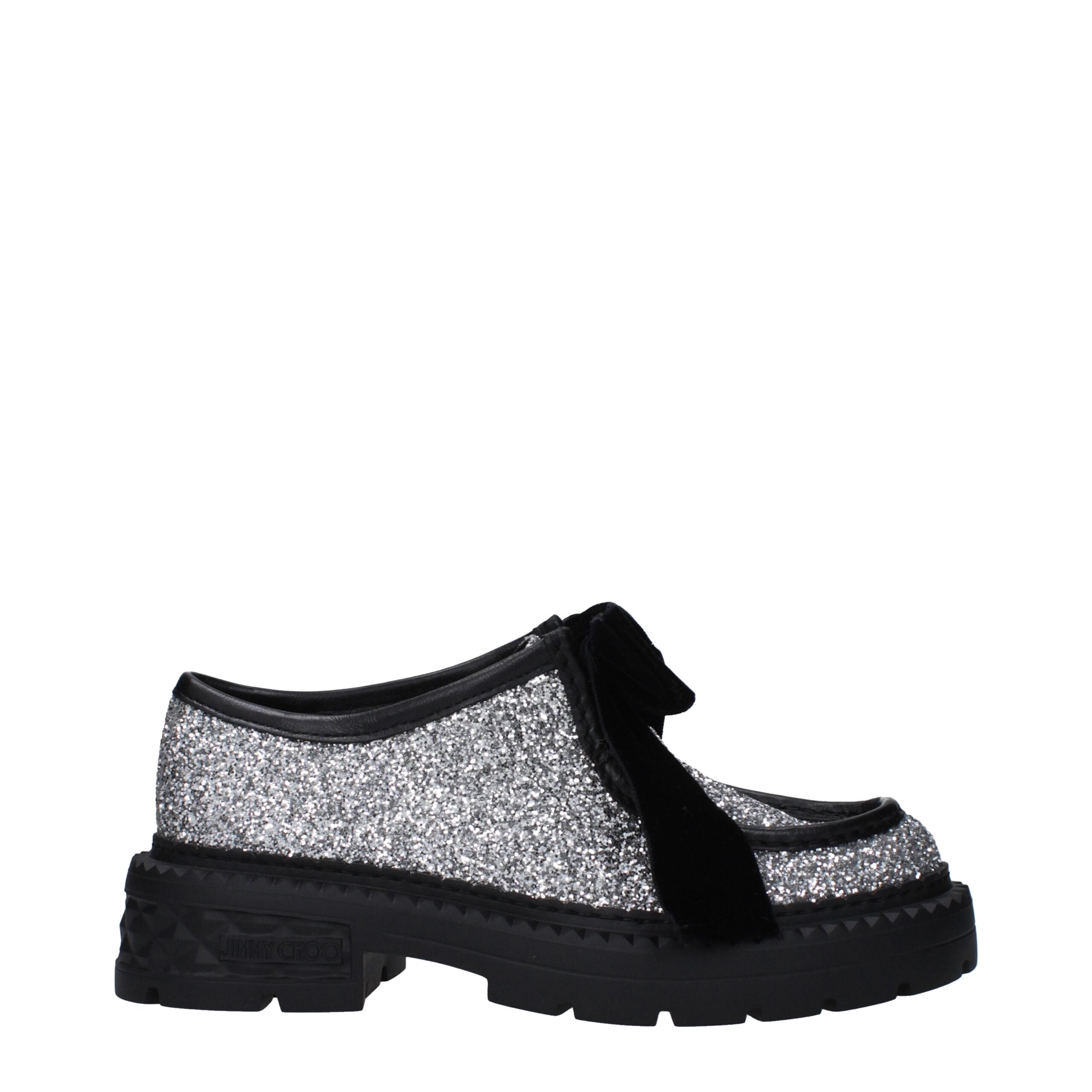 Mocassins Jimmy Choo Marlow noirs argentés