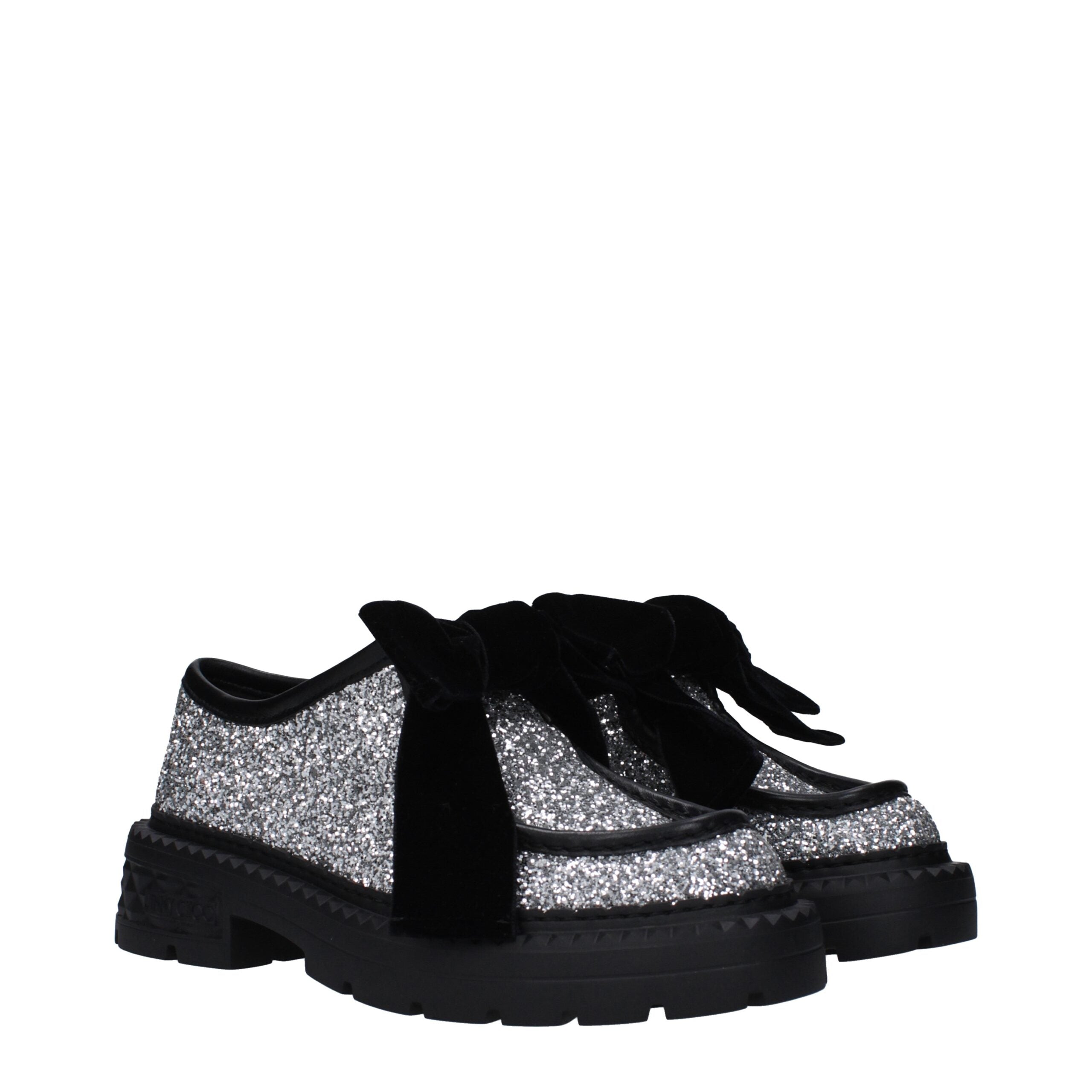 Mocassins Jimmy Choo Marlow noirs argentés
