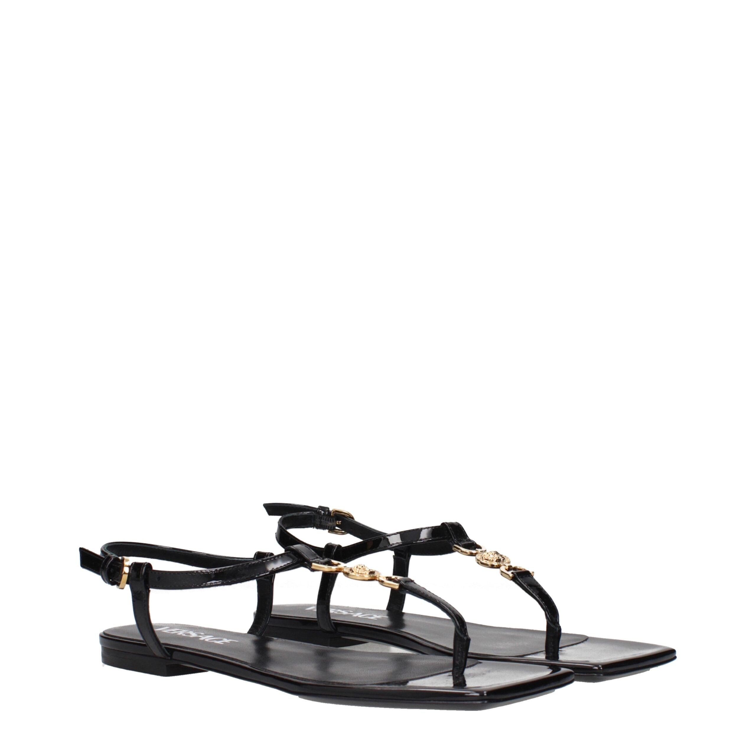 Sandales Versace à boucle noires