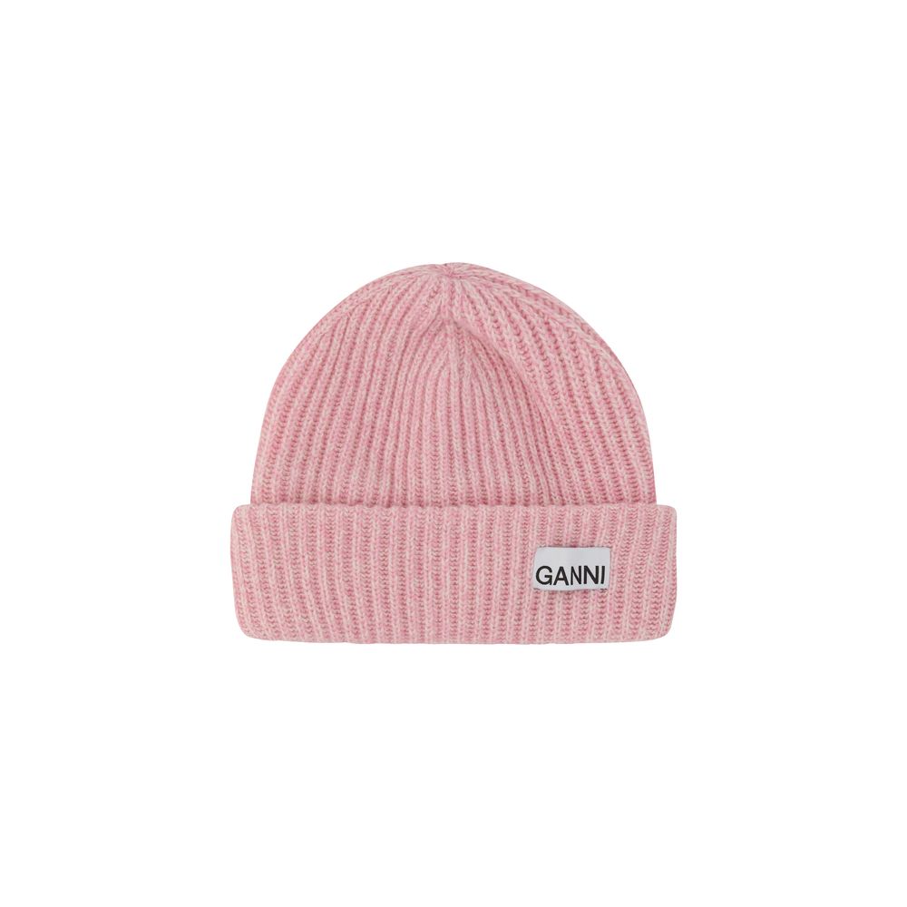 Bonnet Ganni en laine grise