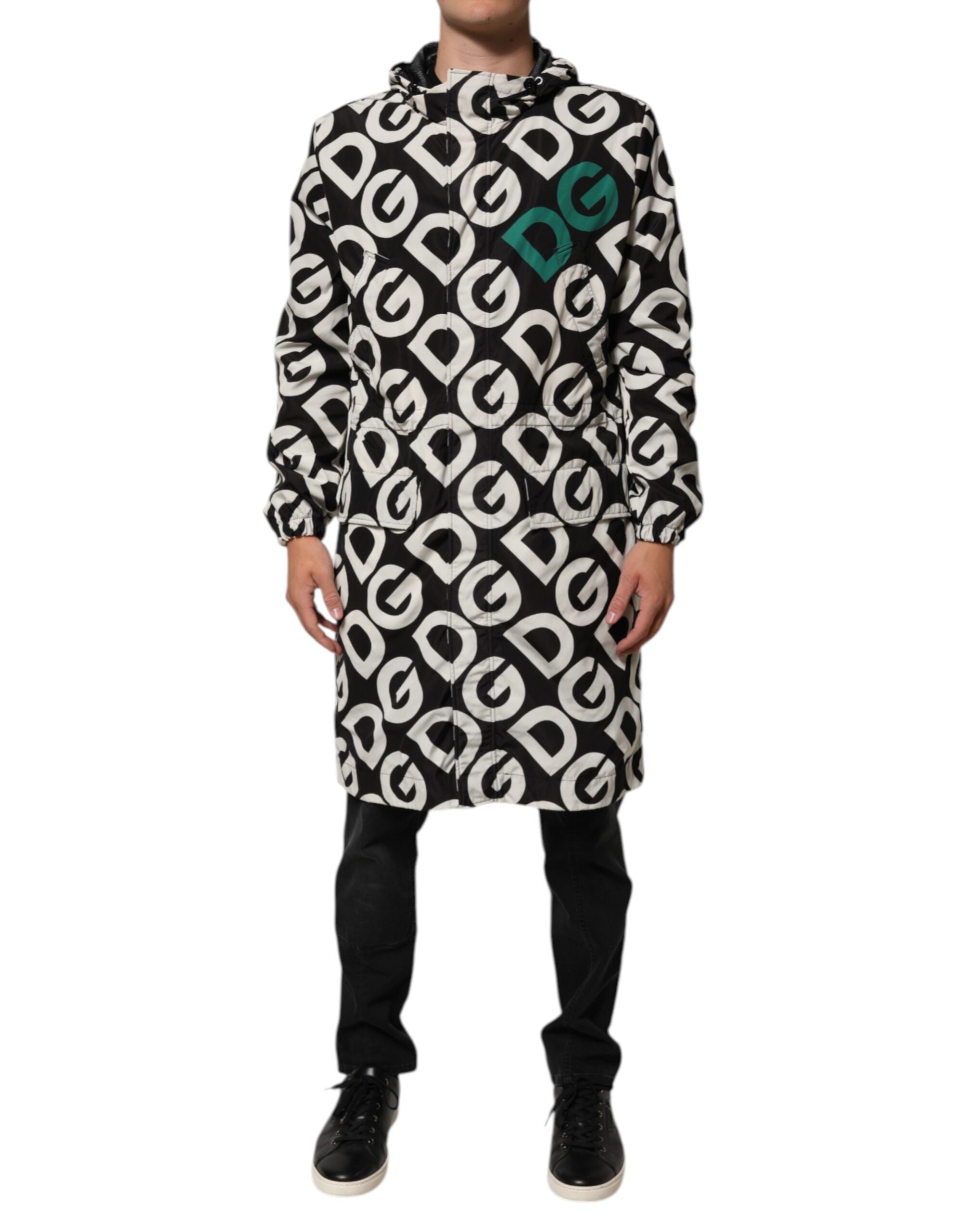 Veste Dolce & Gabbana à capuche noire et blanche