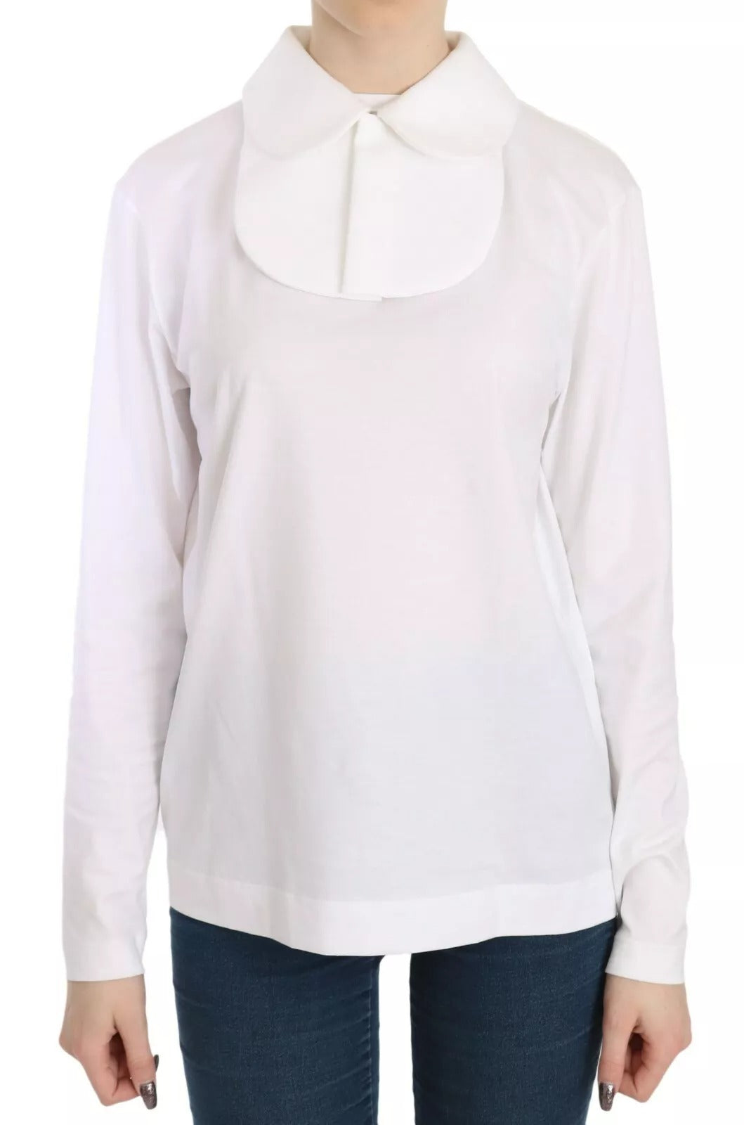 Blouse Dolce & Gabbana col polo blanche
