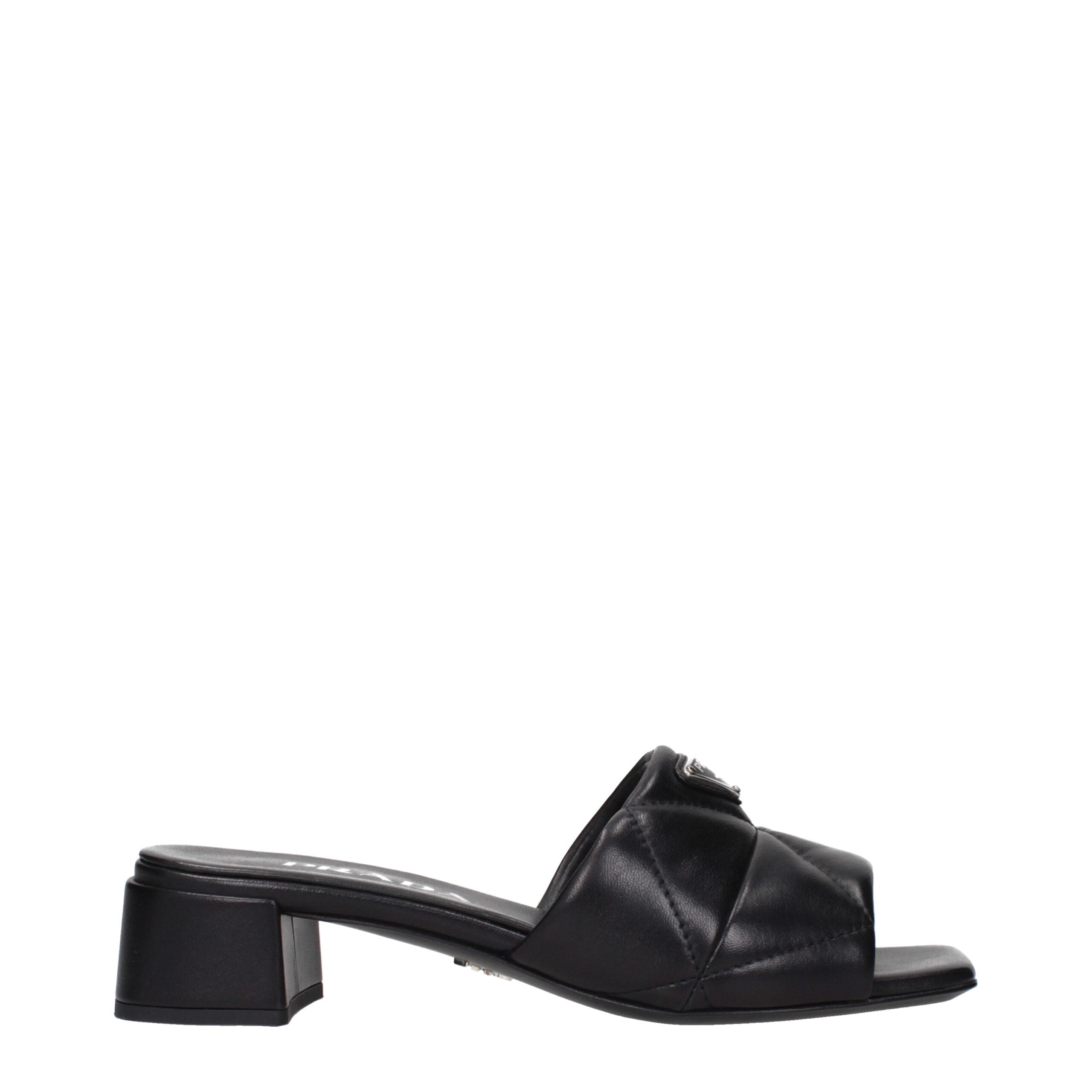 Sandales Prada plates noires