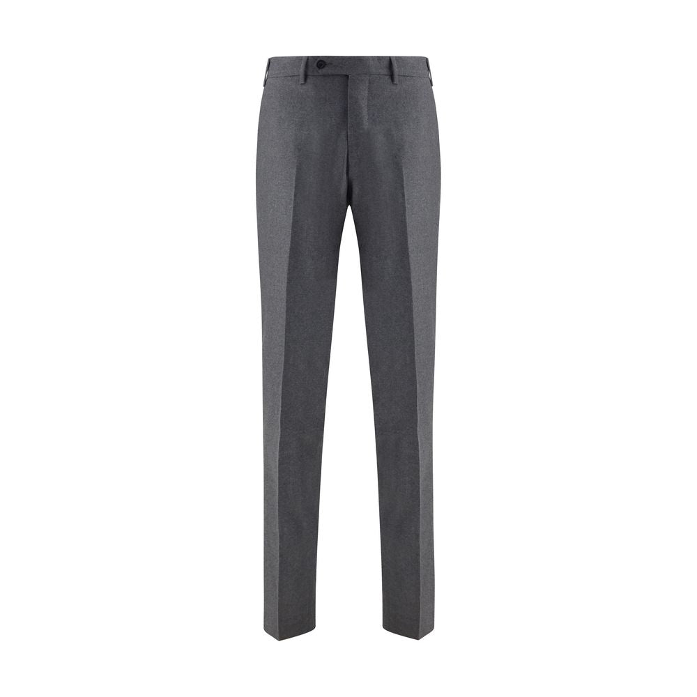Pantalons Germano en laine vierge noirs