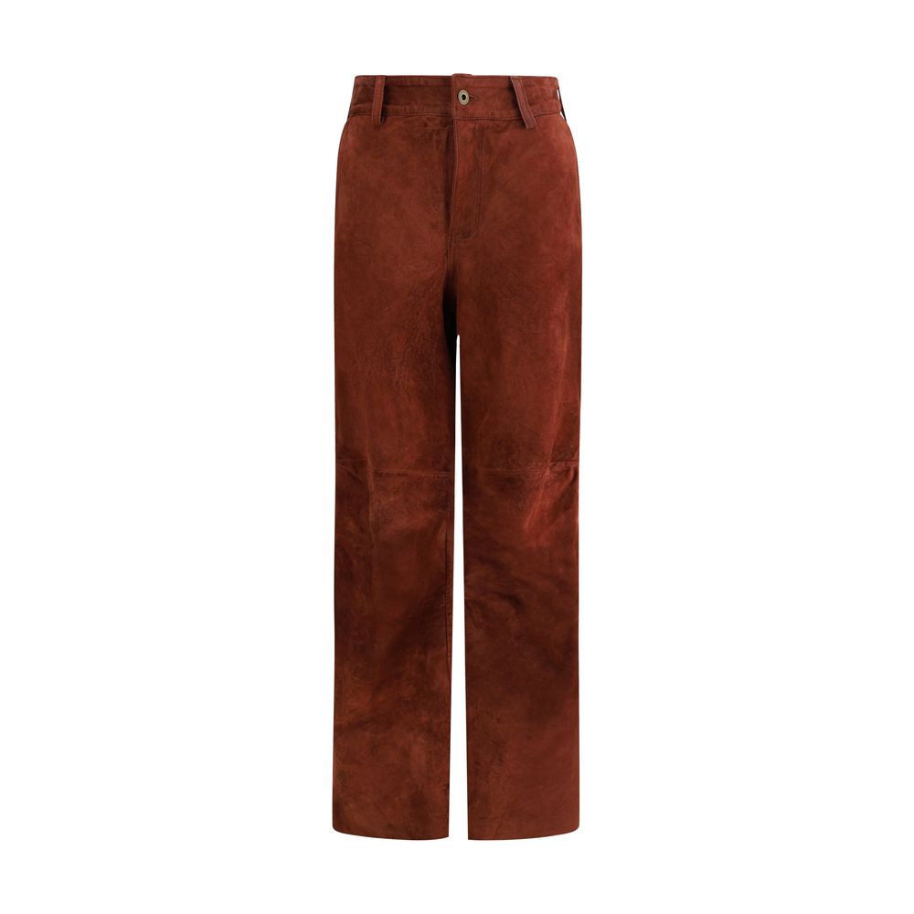 Pantalon Salvatore en cuir beige