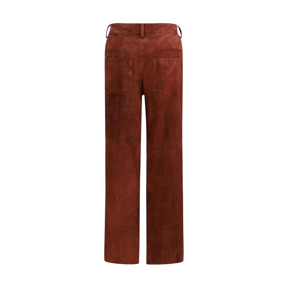 Pantalon Salvatore en cuir beige
