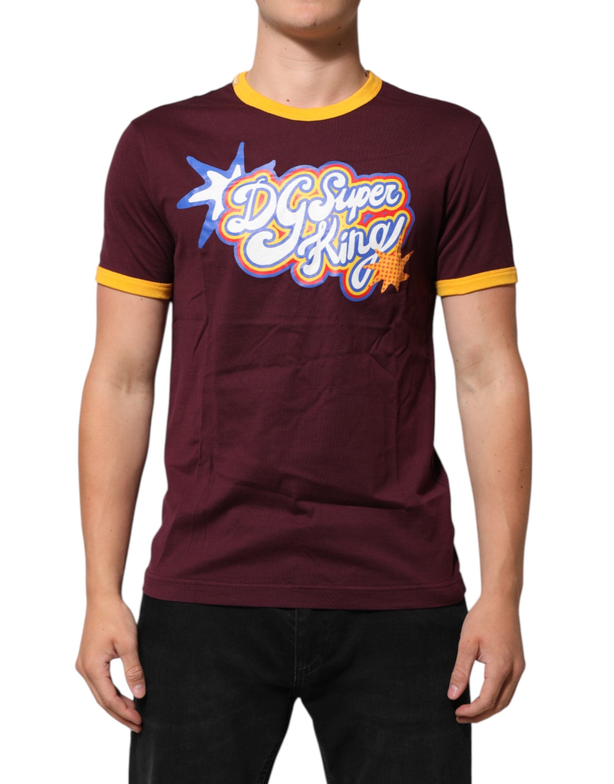 T-shirt Dolce & Gabbana DG Super King bordeaux