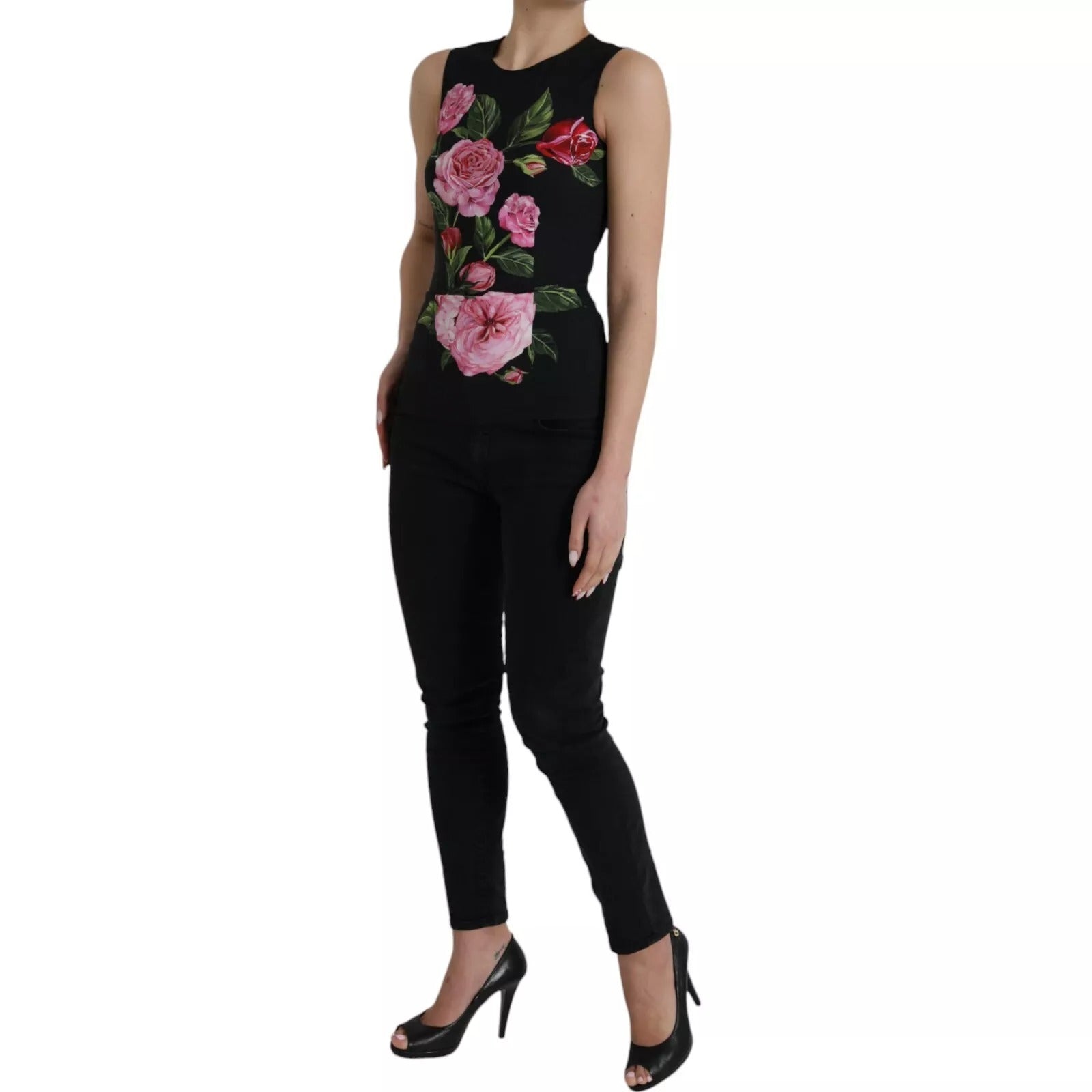 Débardeur Dolce & Gabbana Floral noir