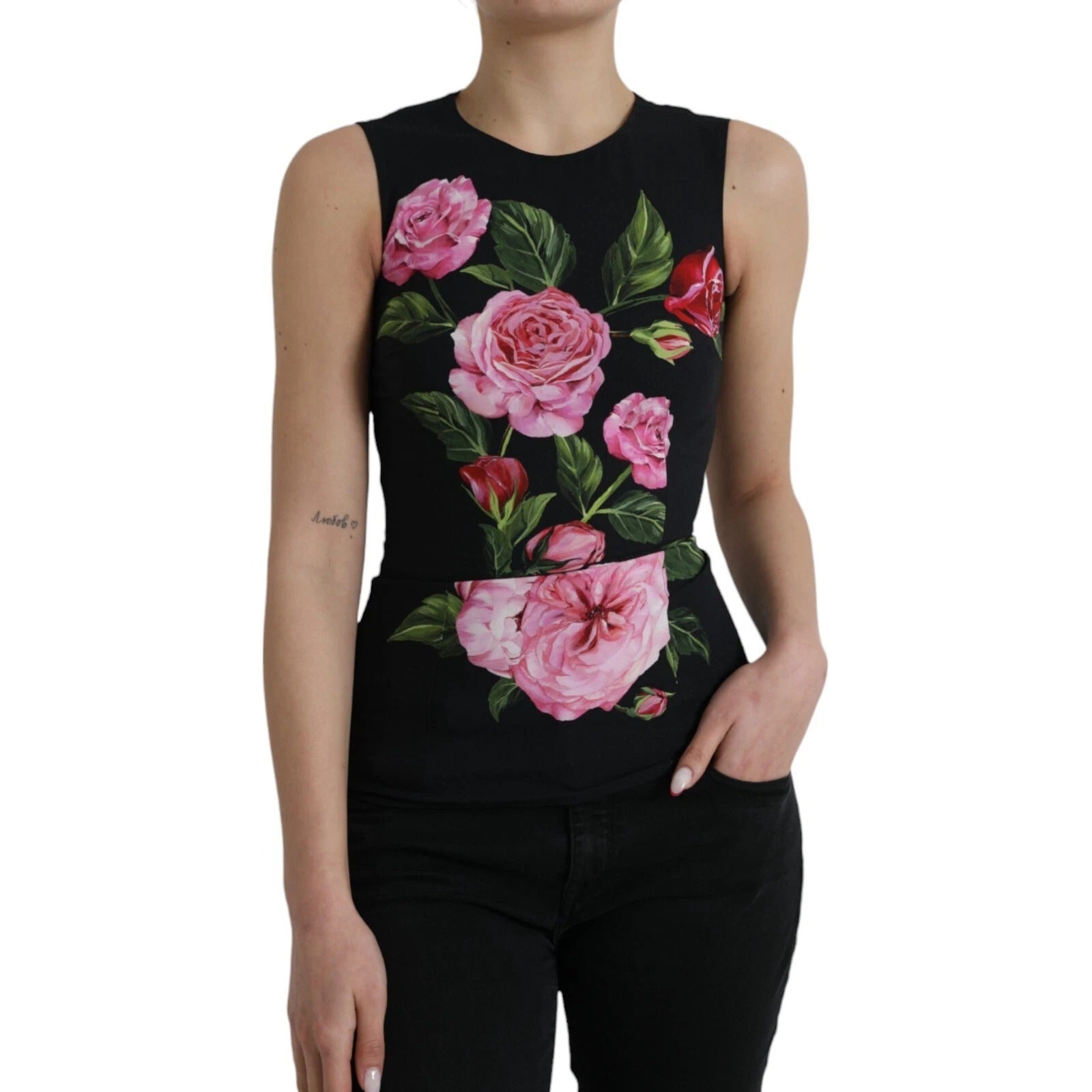 Débardeur Dolce & Gabbana Floral noir