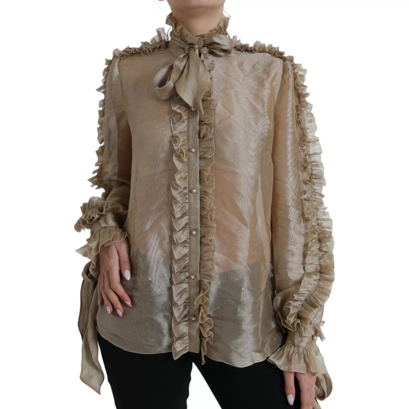 Blouse Dolce & Gabbana Ascot dorée