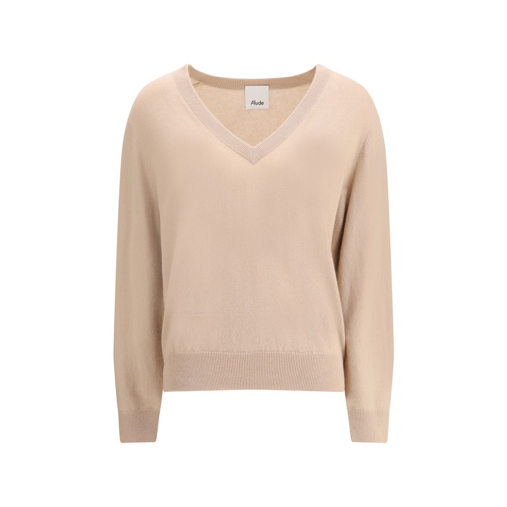 Pull Allude V-neck gris