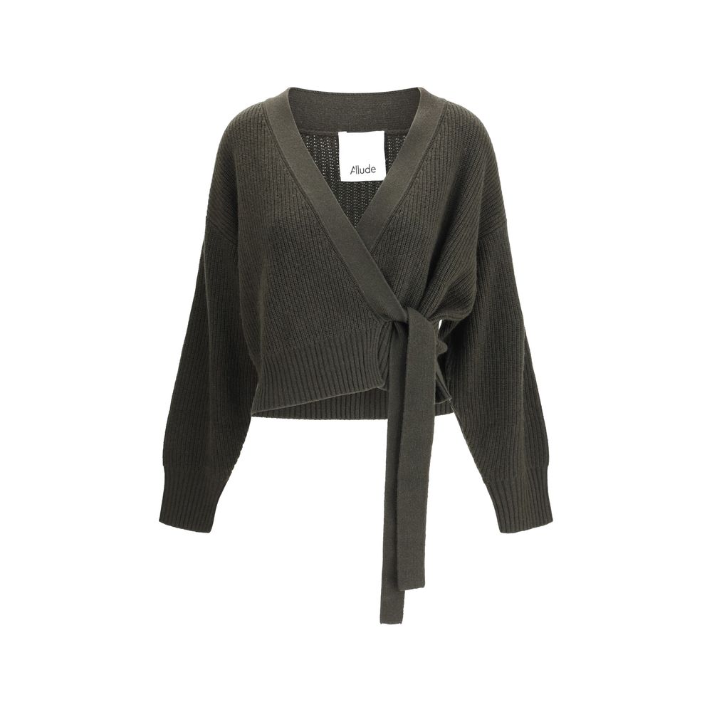Cardigan Allude Wrap-around gris