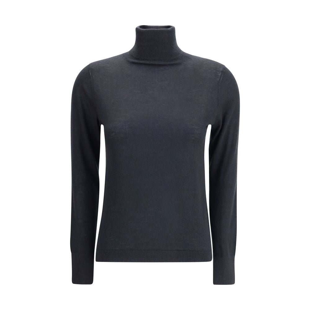 Pull Allude col roulé gris mélange