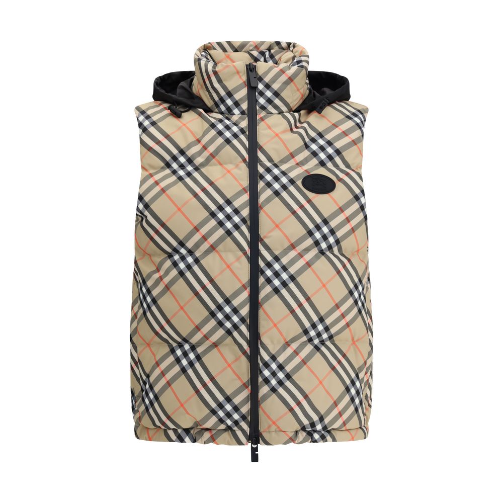 Veste Burberry Check Down noire