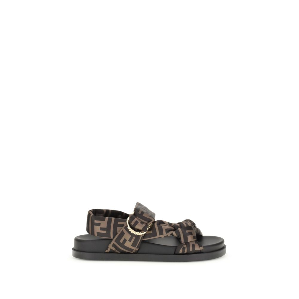 Sandales Fendi FF beiges