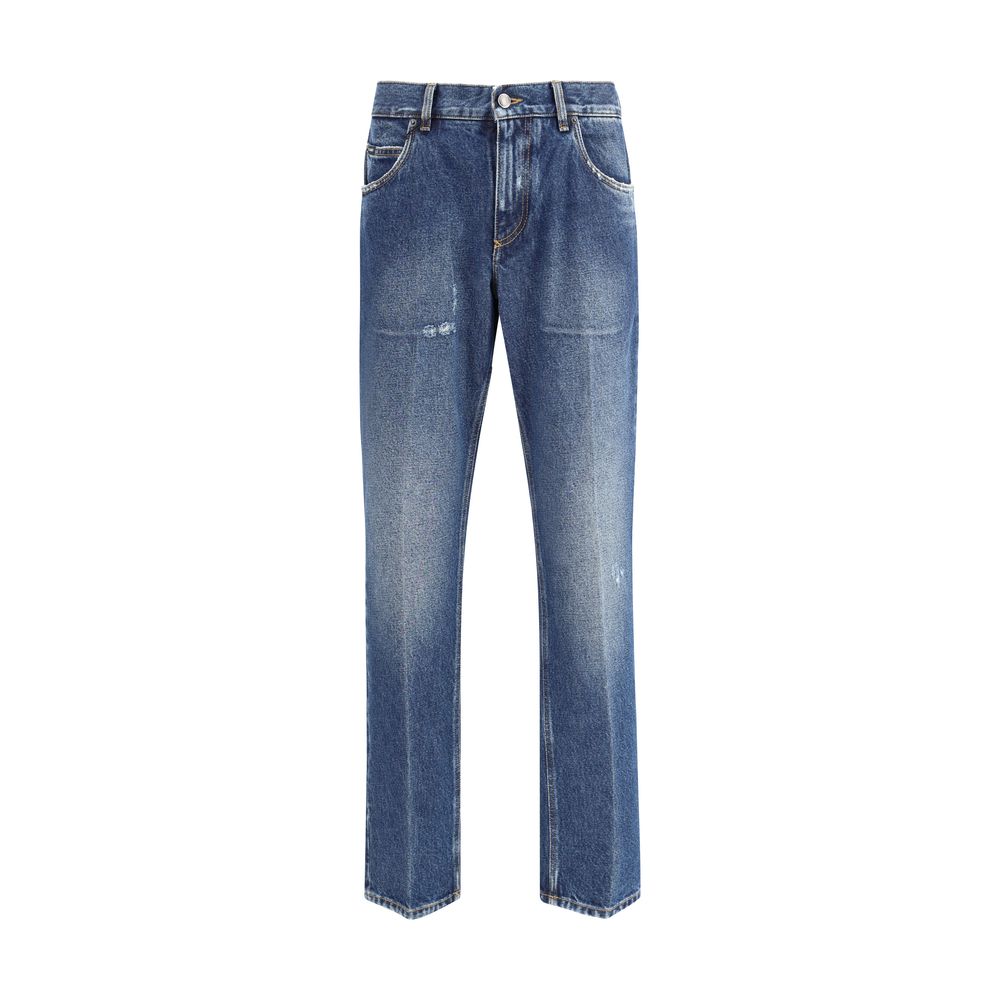 Jean Dolce & Gabbana droit bleu délavé