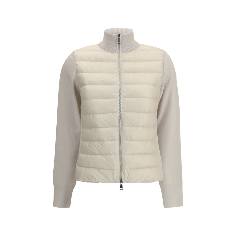 Veste Moncler avec manches en laine noires