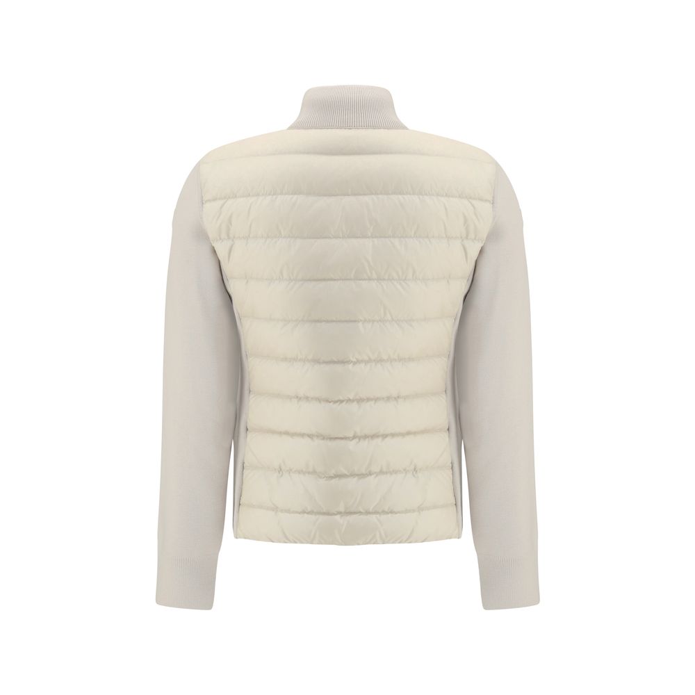 Veste Moncler avec manches en laine noires