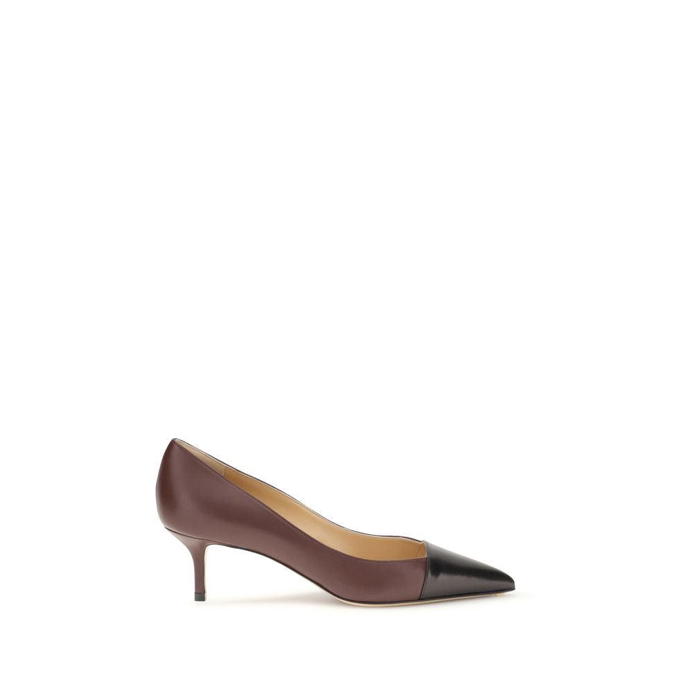 Pumps Francesco Russo bicolores noires et blanches