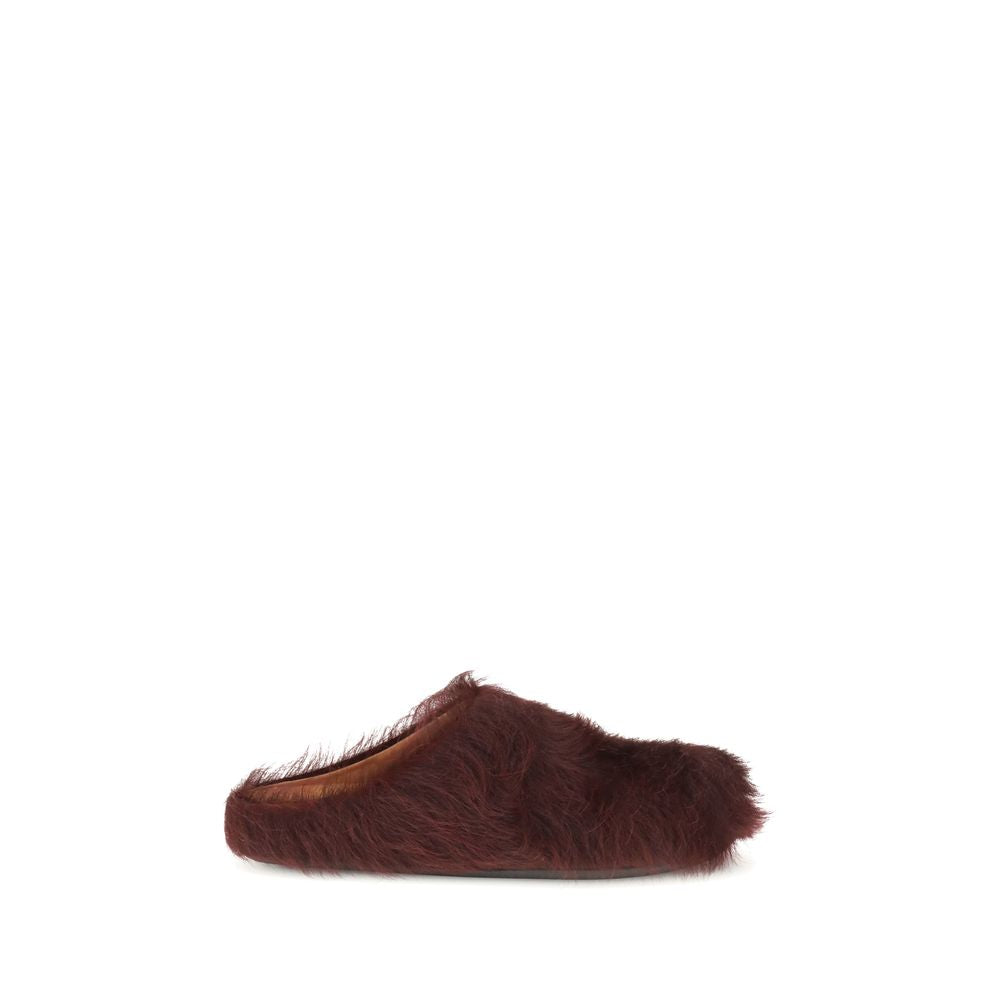 Mules Marni Fussbett en cuir noir