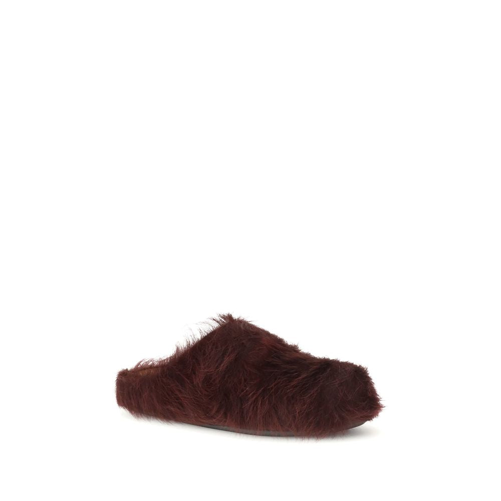 Mules Marni Fussbett en cuir noir