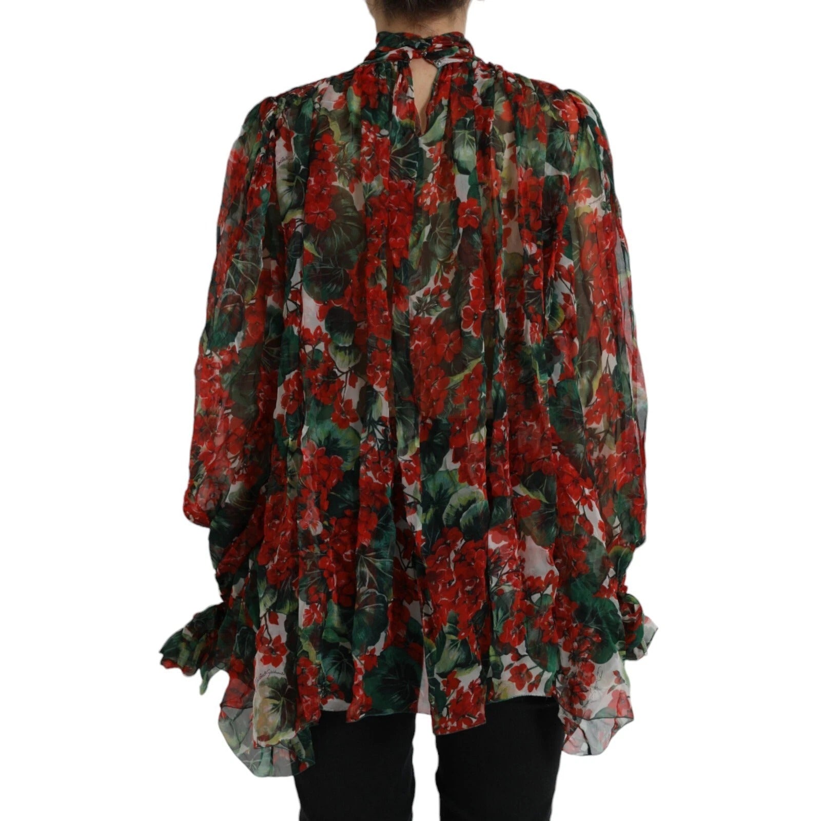 Blouse Dolce & Gabbana col Ascot multicolore