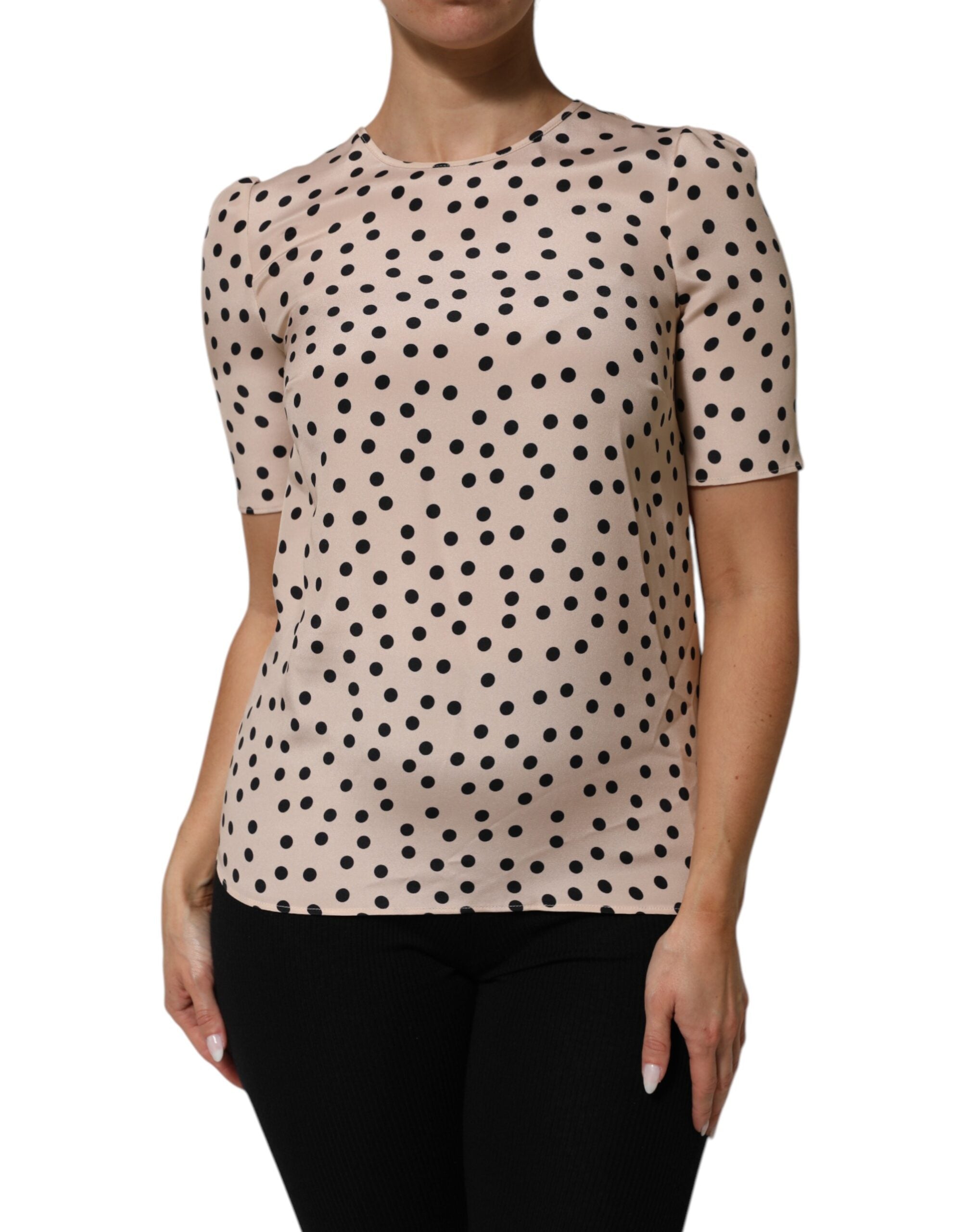 Blouse Dolce & Gabbana polka dot beige
