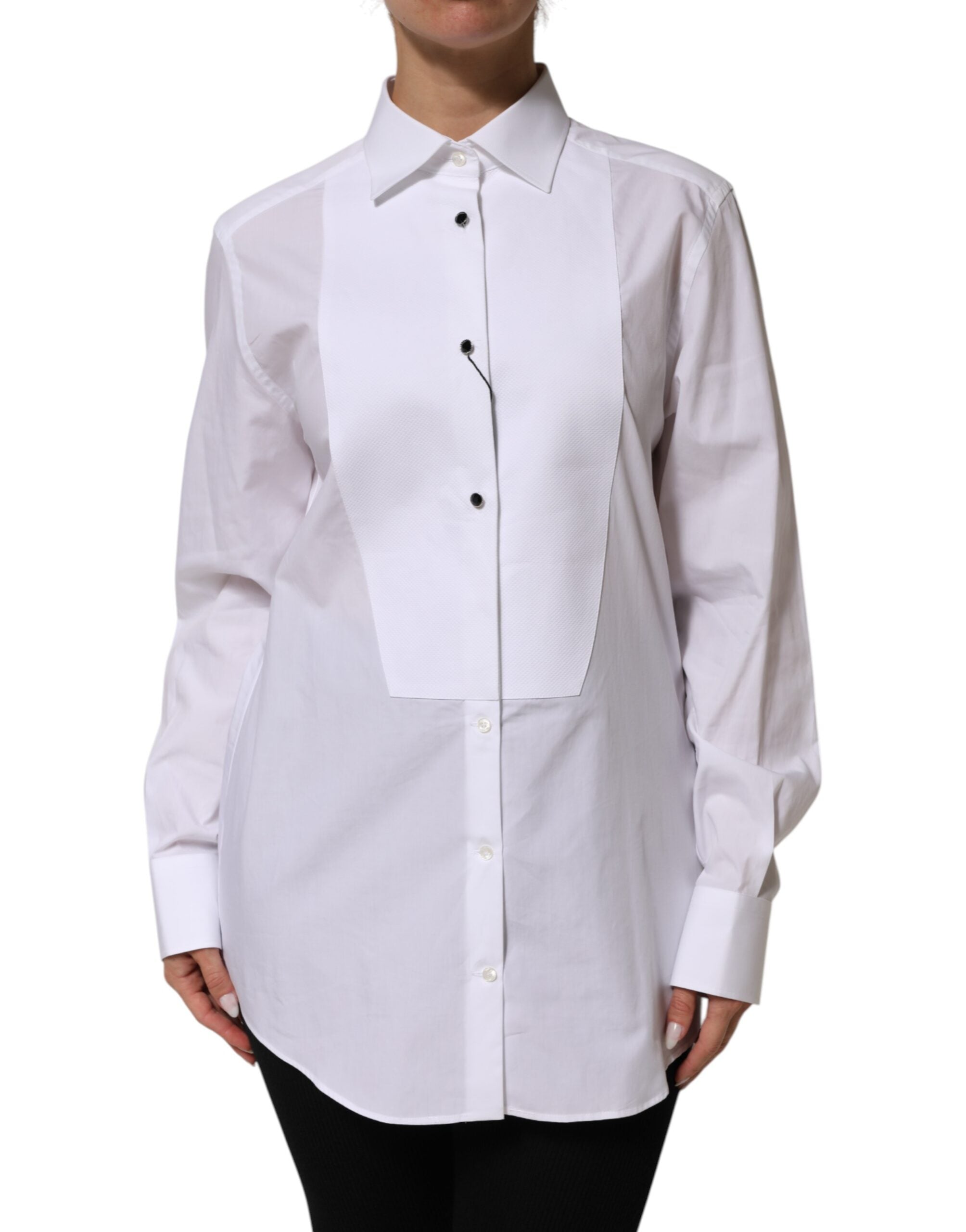 Chemise Dolce & Gabbana tuxedo blanche