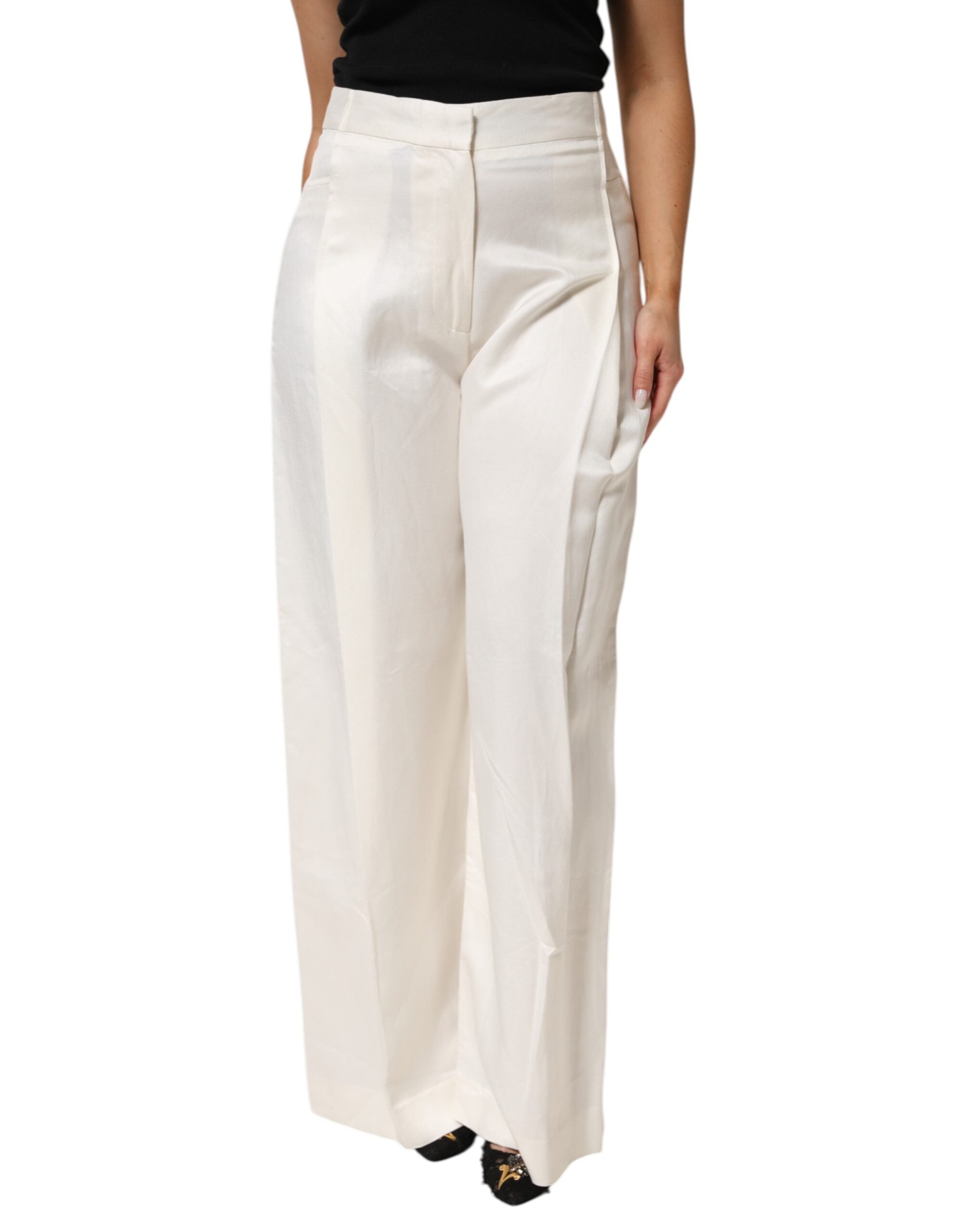 Pantalon brian dales large blanc