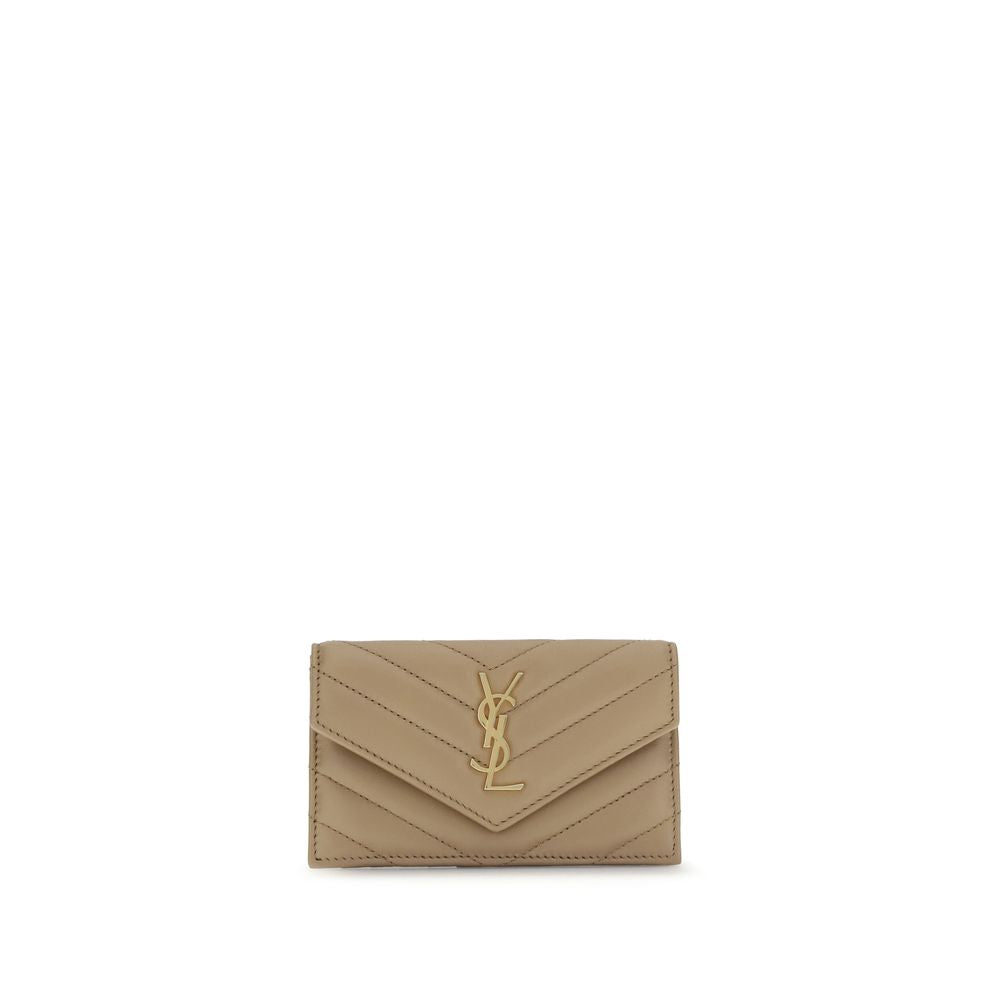Porte-cartes Saint Laurent Cassandre noir