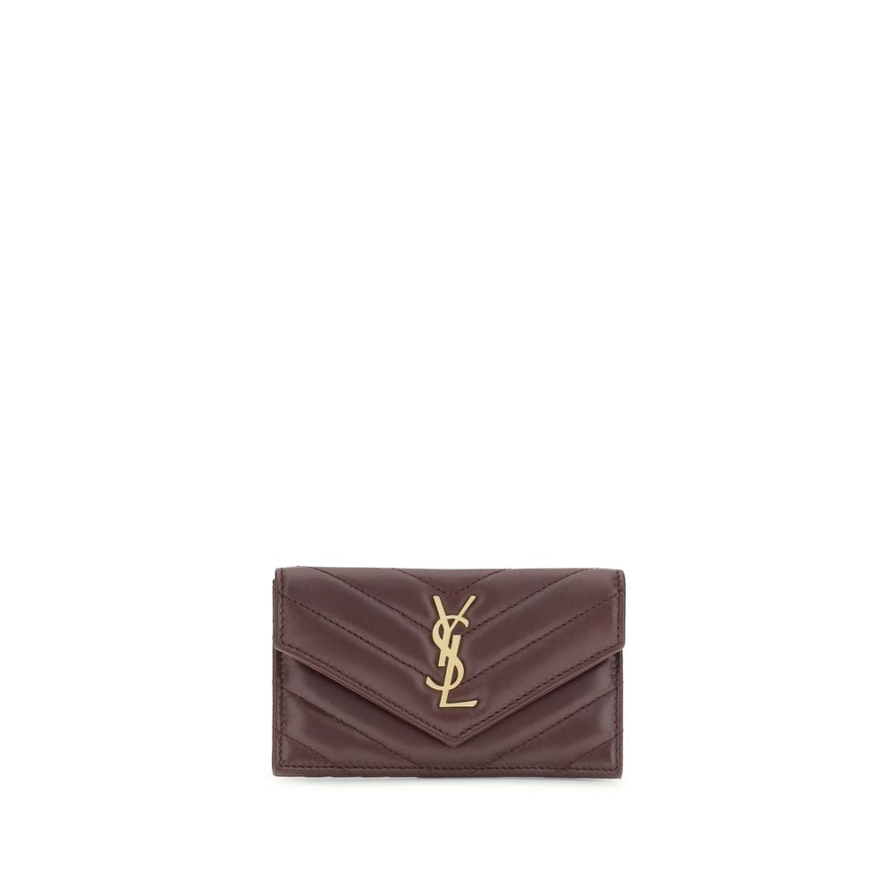 Porte-cartes Saint Laurent Cassandre noir
