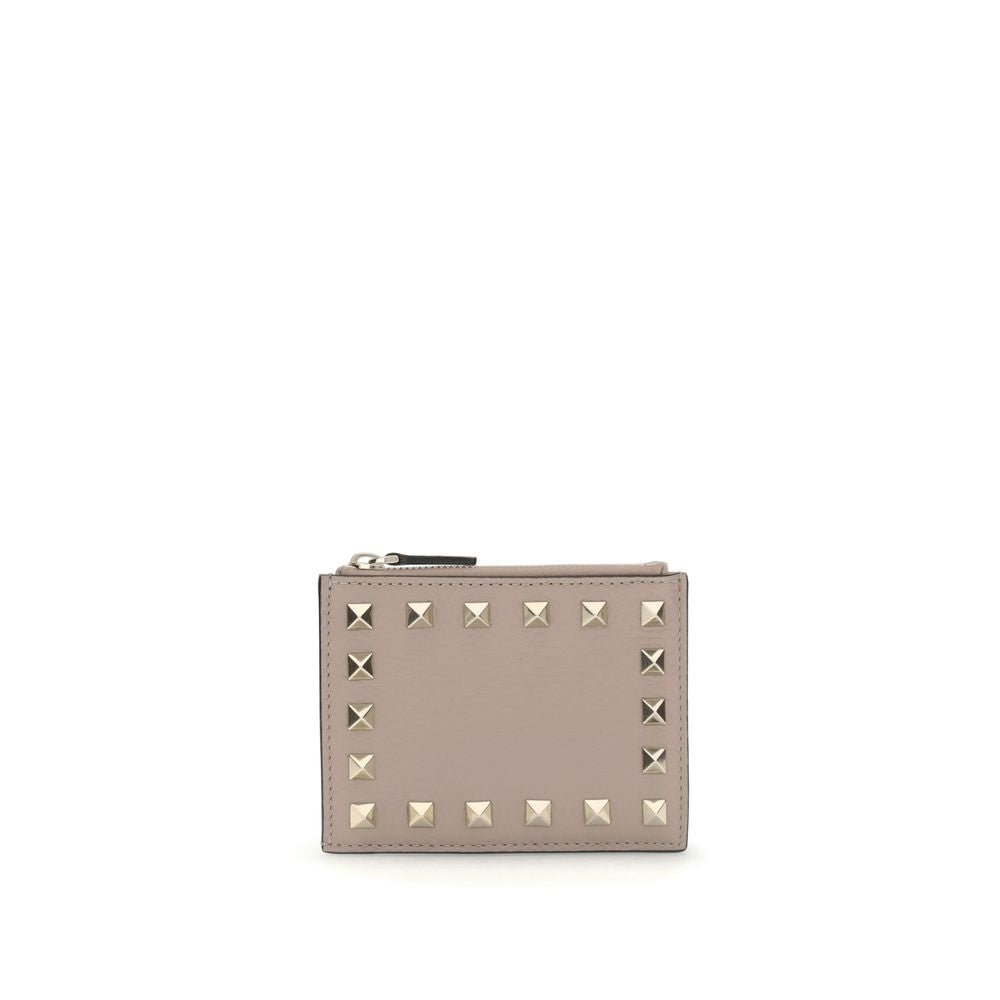 Porte-cartes Valentino Rockstud grenat