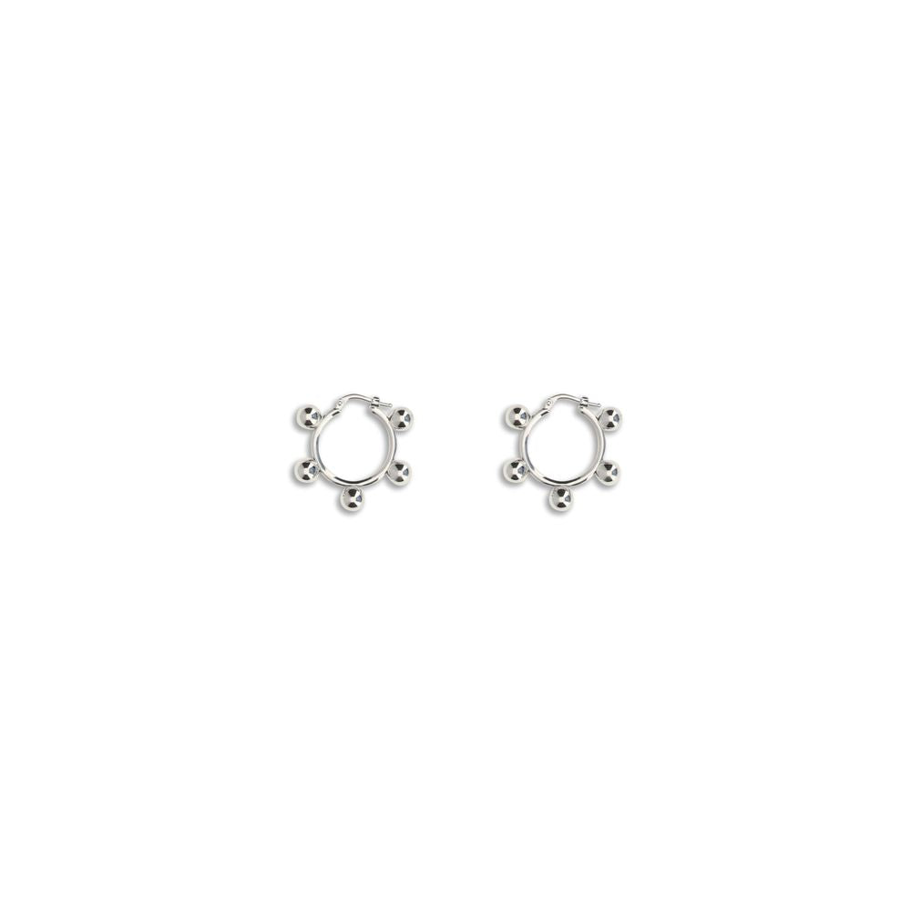 Boucles d'oreilles Jil Sander créoles argentées