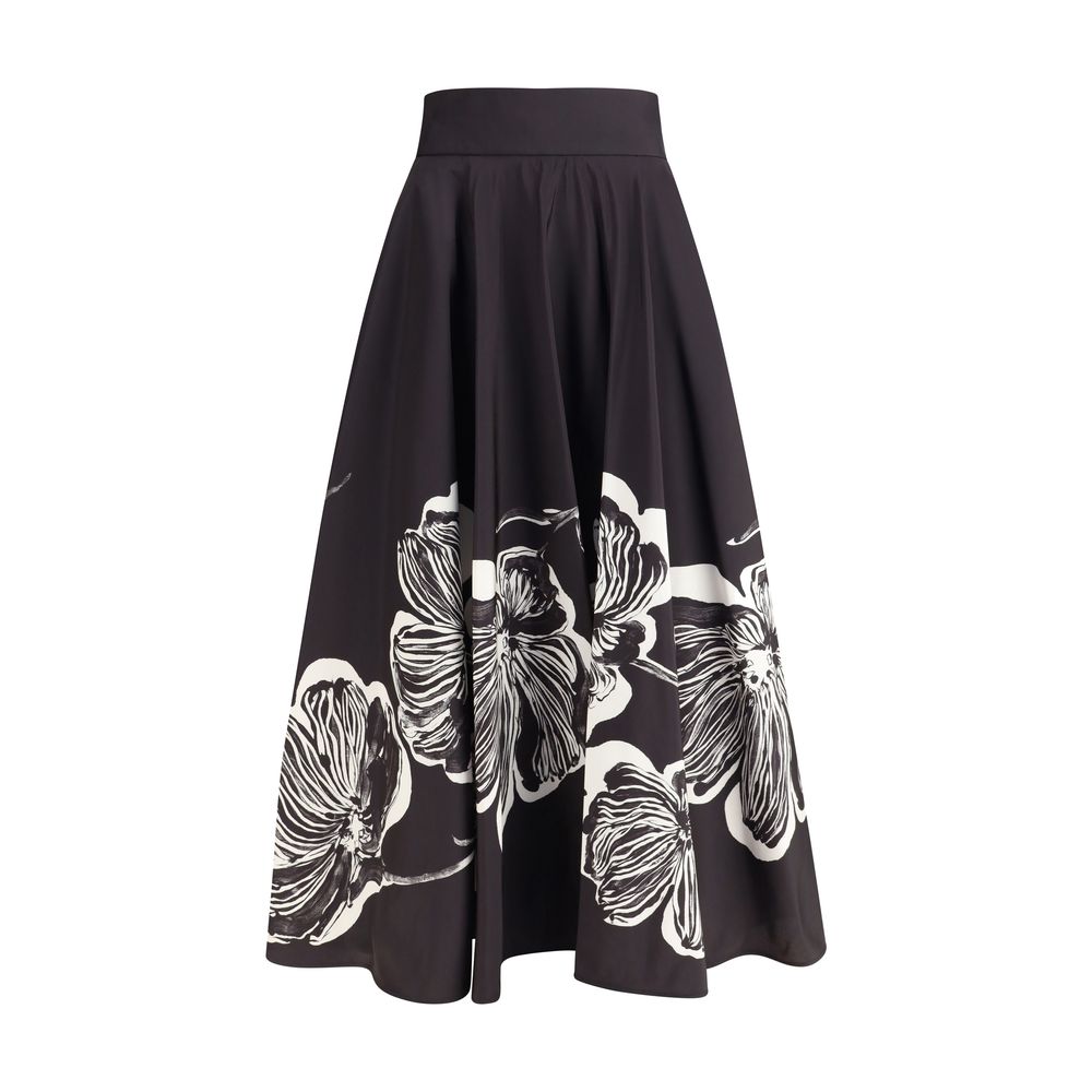 Jupe midi Sara Roka à fleurs