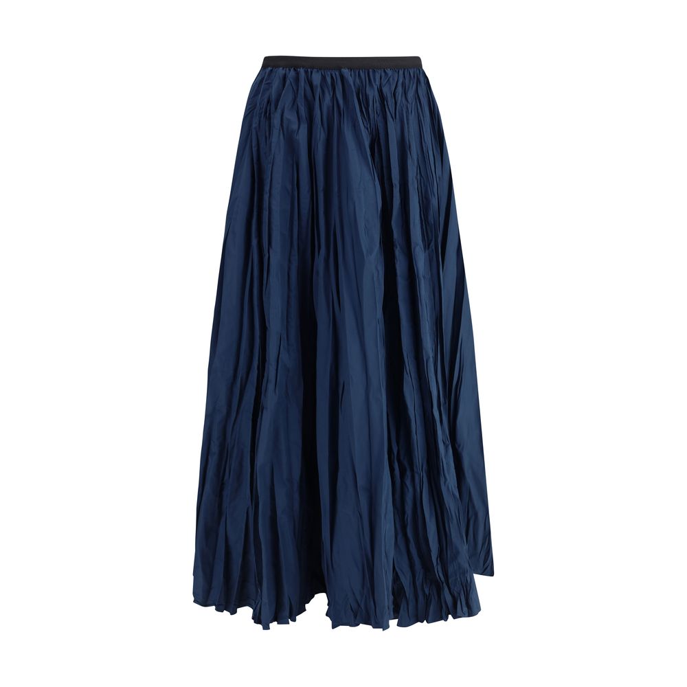 Jupe Sara Roka midi crinkle noire