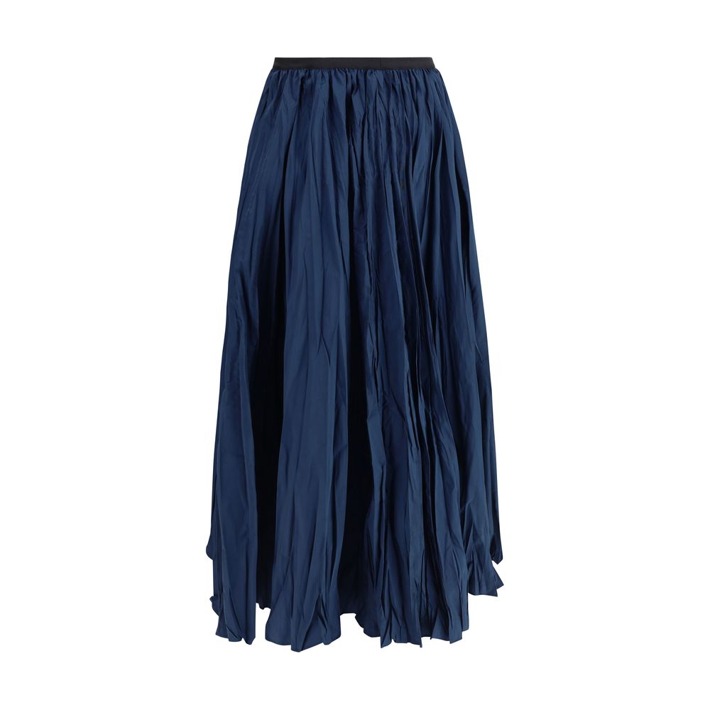 Jupe Sara Roka midi crinkle noire