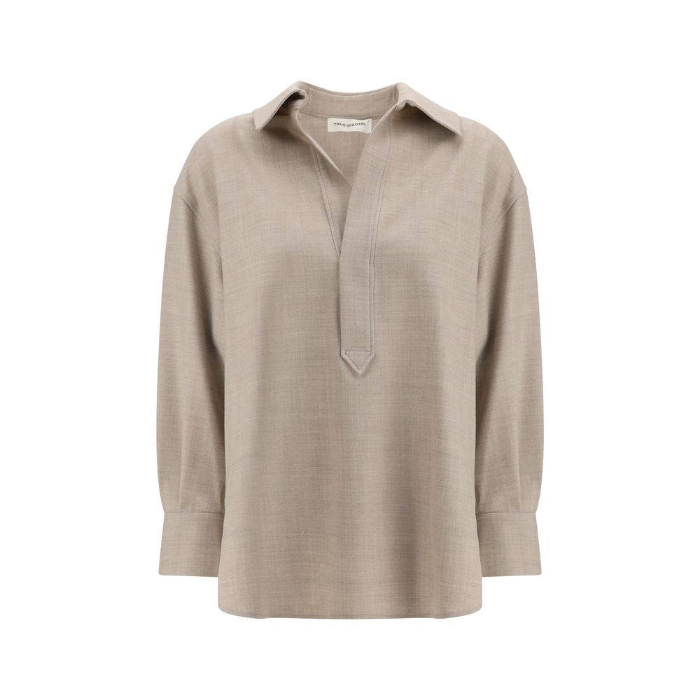 Chemise en laine AW25 grise