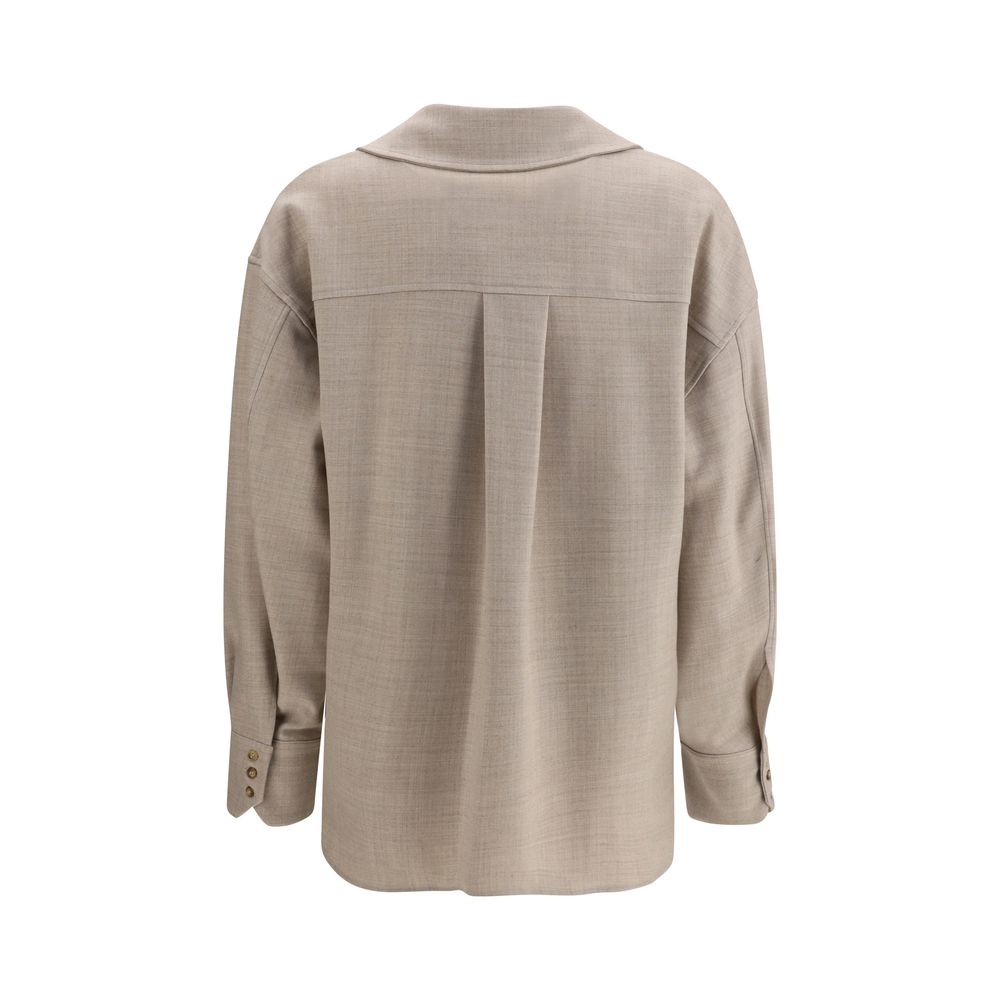 Chemise en laine AW25 grise