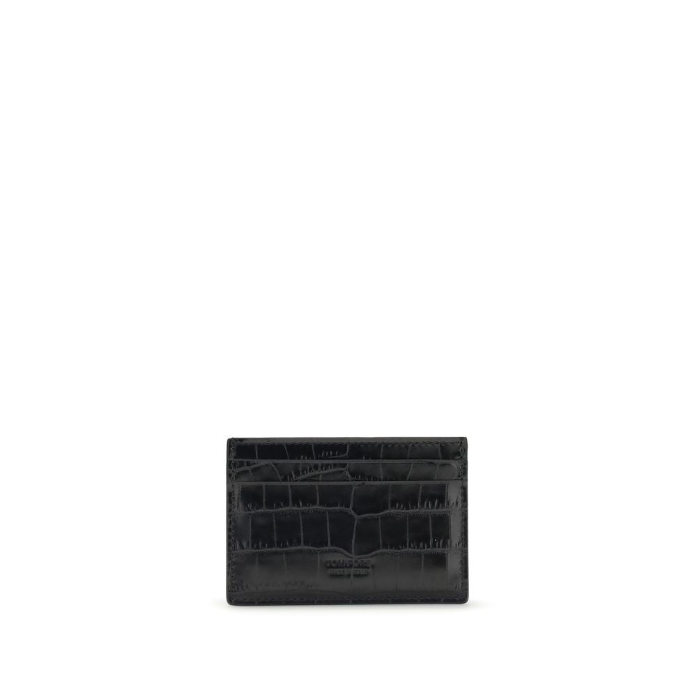 Étui à cartes Tom Ford croco noir