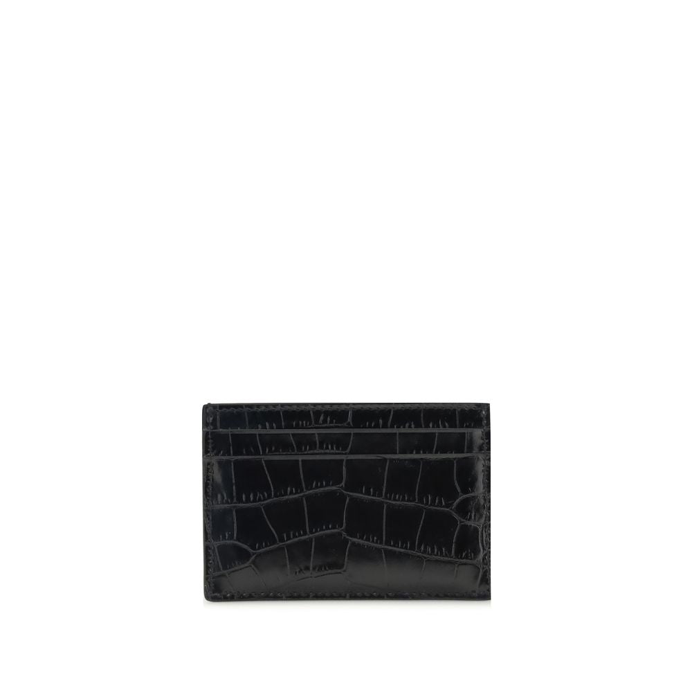 Étui à cartes Tom Ford croco noir