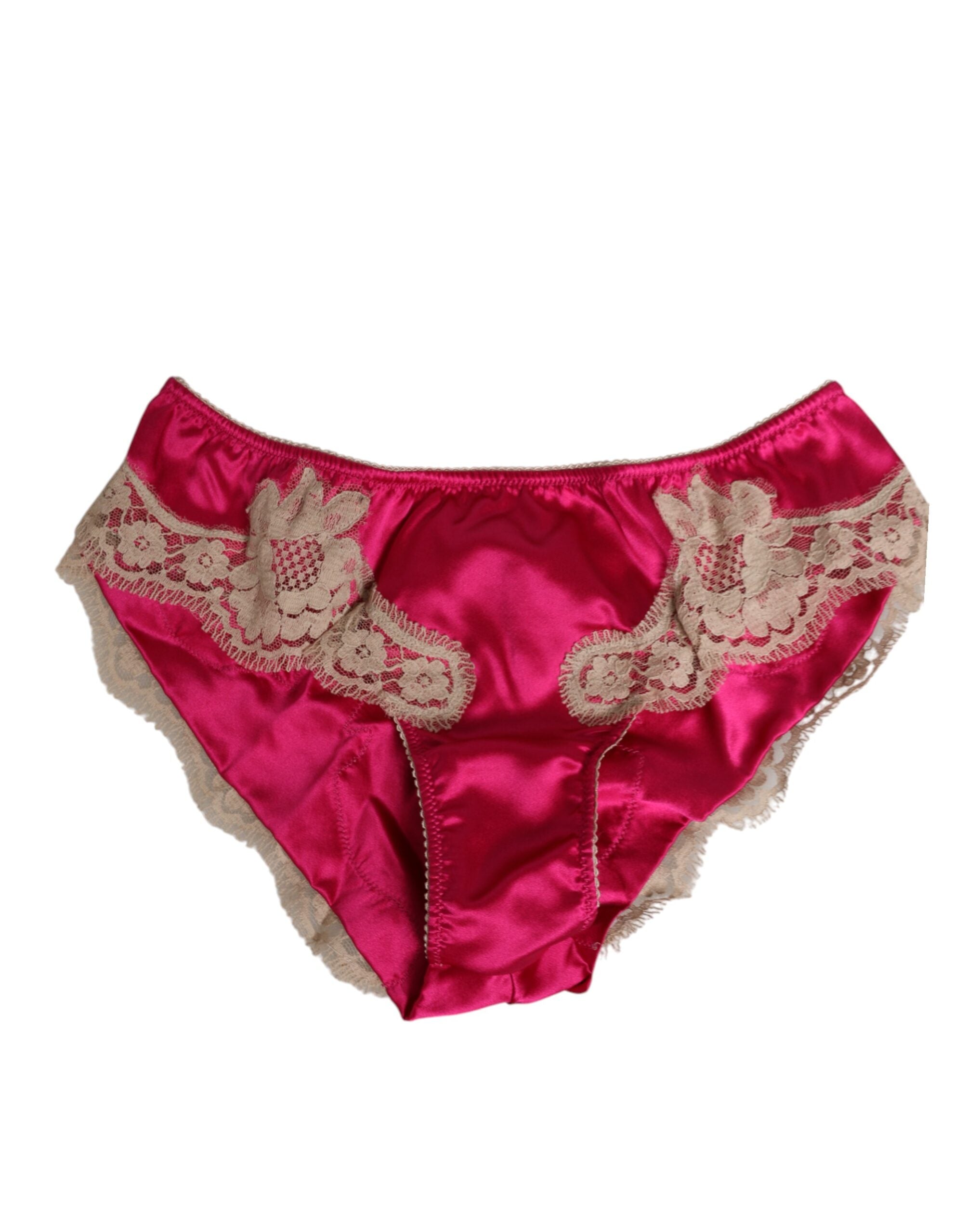 Slip Dolce & Gabbana rose avec dentelle