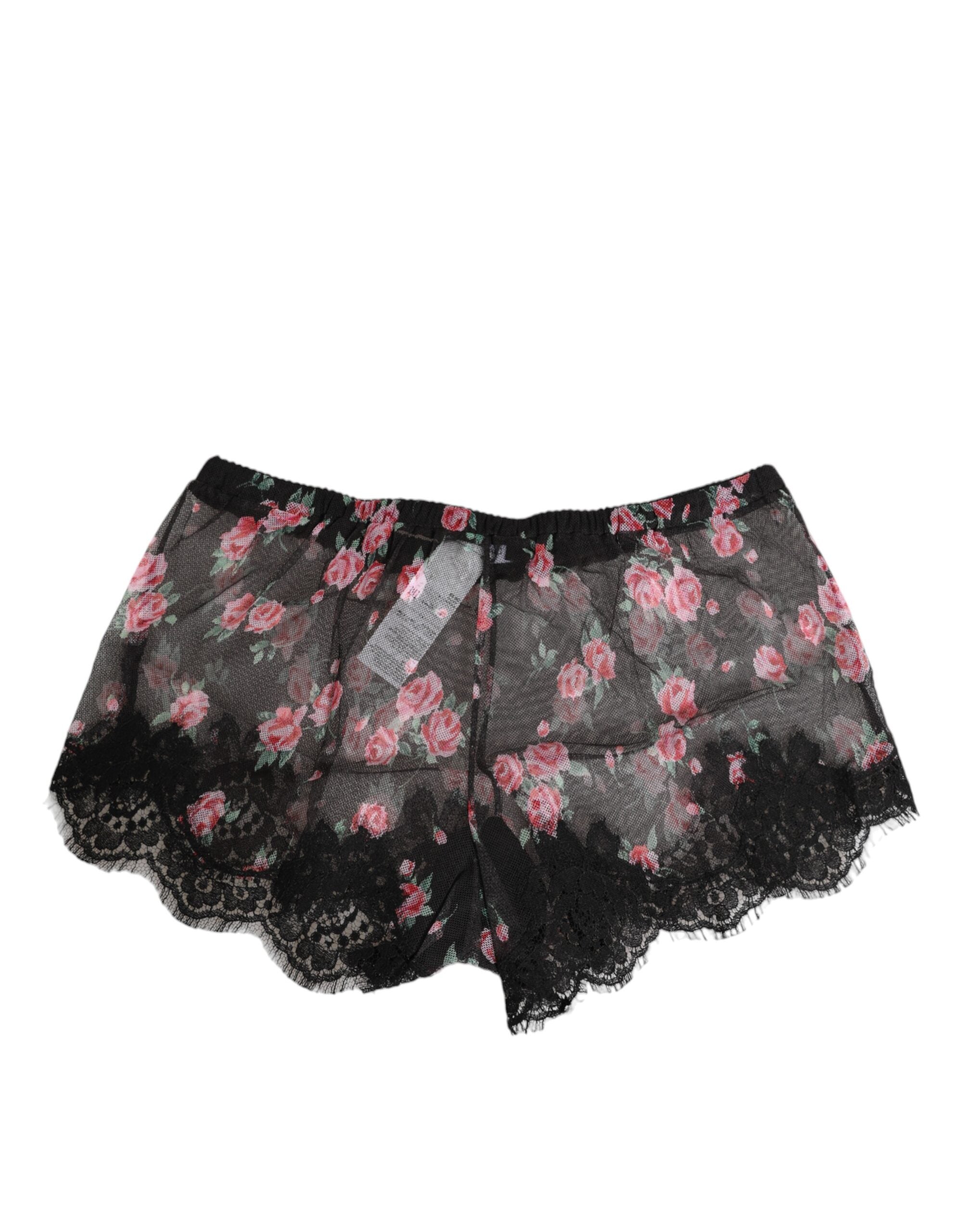Shorts Dolce & Gabbana noirs fleuris