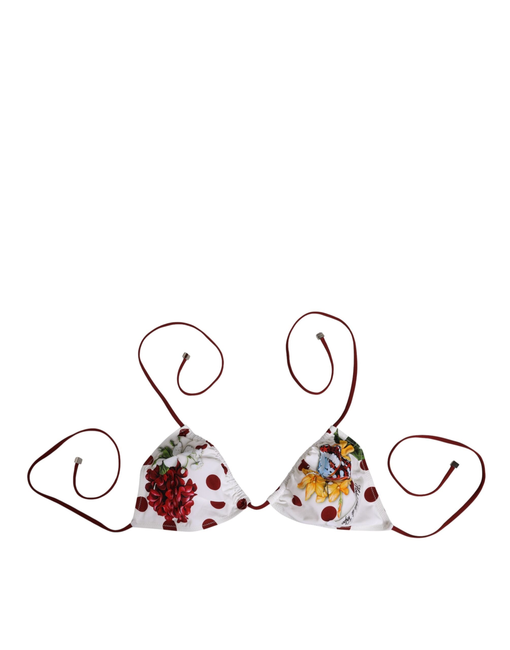 Bikini Dolce & Gabbana blanc à pois rouges
