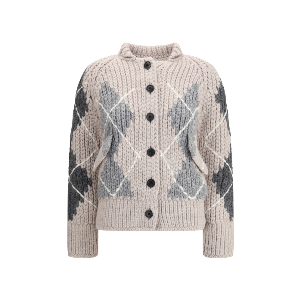 Cardigan Ermanno Scervino argyle beige