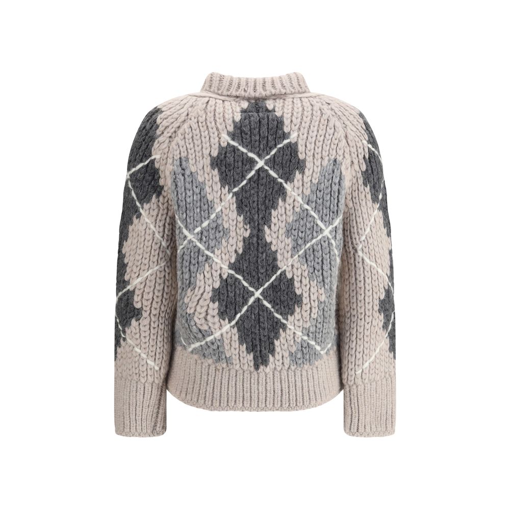 Cardigan Ermanno Scervino argyle beige