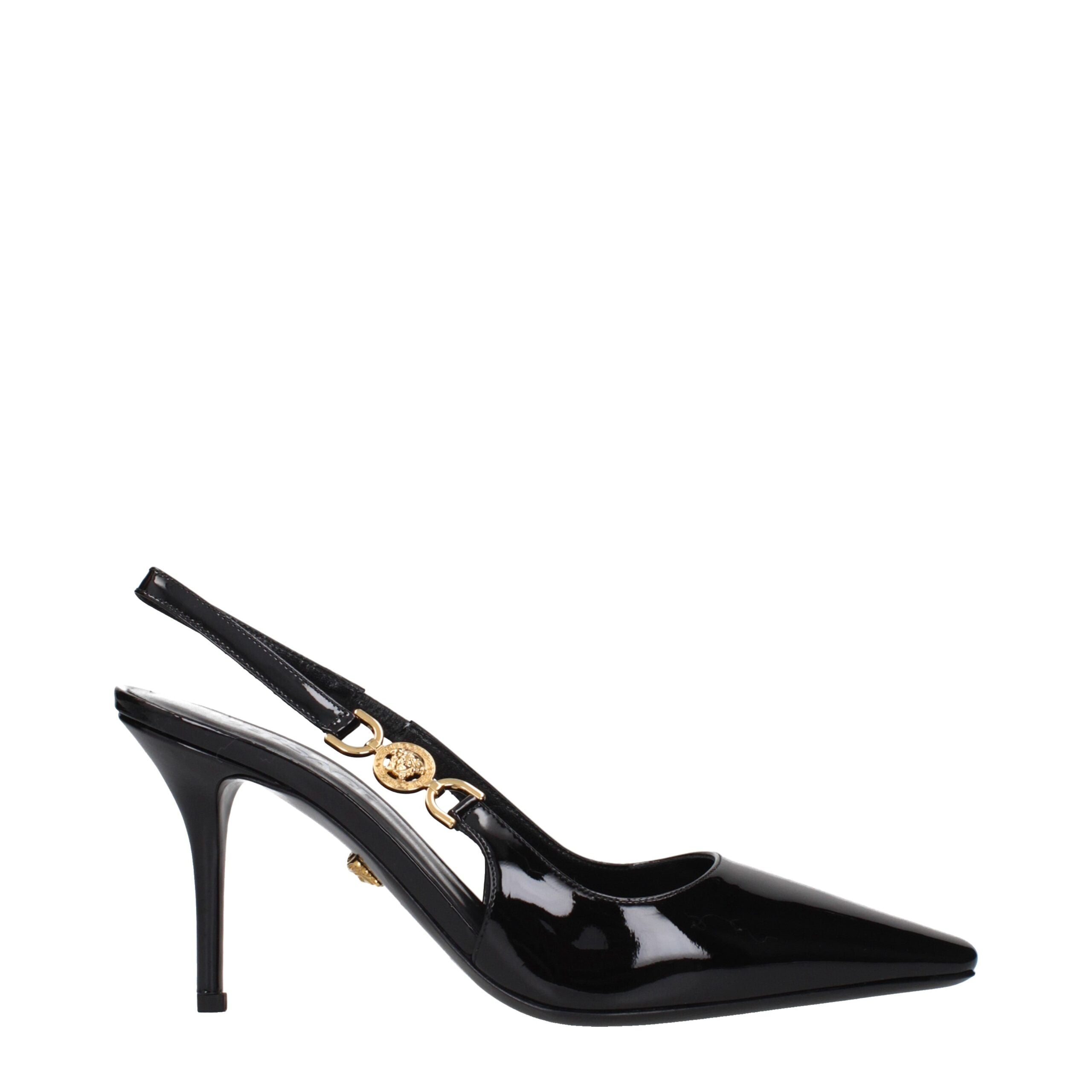 Sandales Versace Patent Leather noires