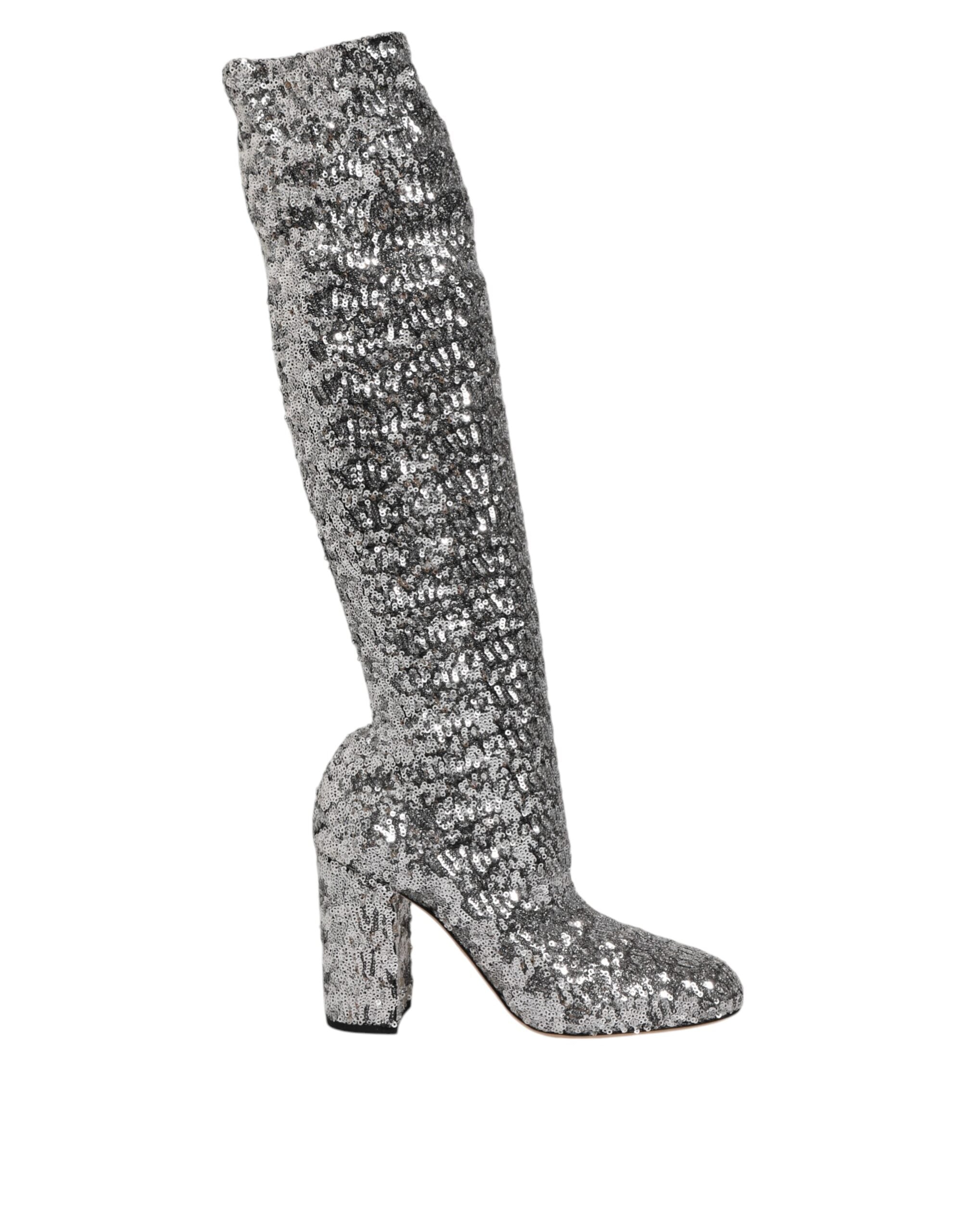 Bottines Dolce & Gabbana argentées