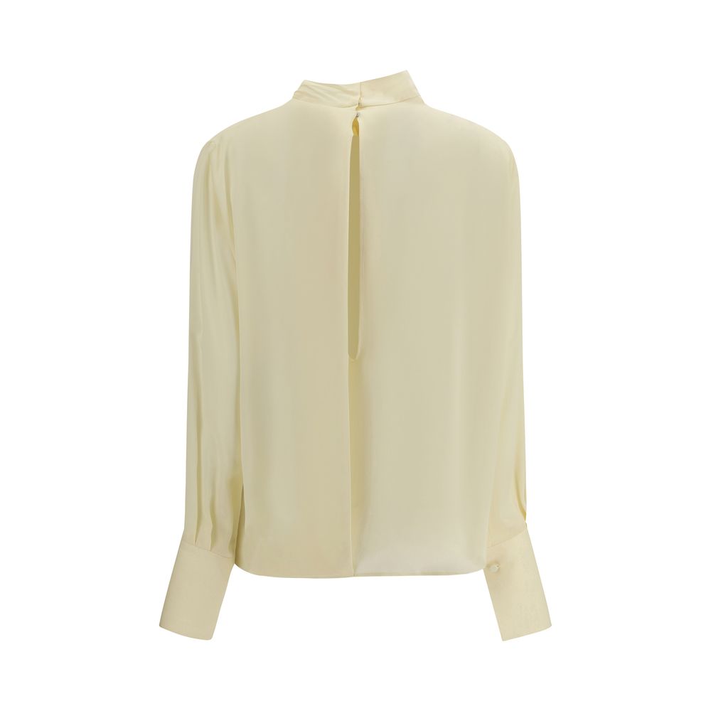 Blouse Tom Ford à col haut blanche