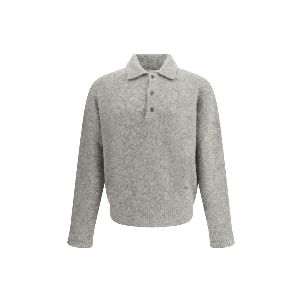 Pull Ami Paris Polo en laine navy