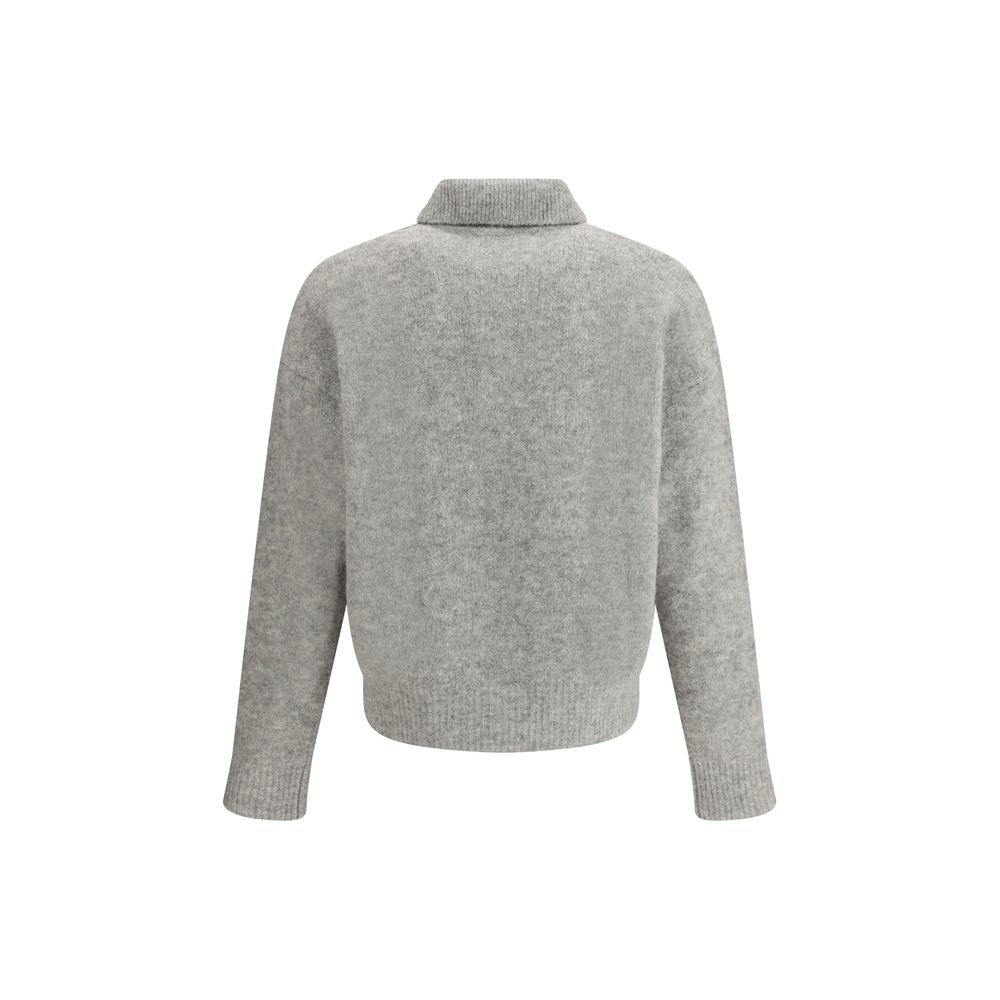 Pull Ami Paris Polo en laine navy